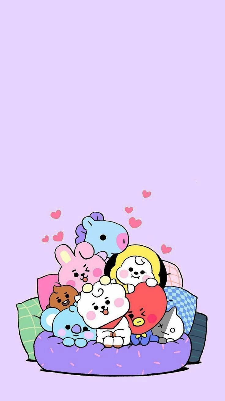 736x1309 BT21 Wallpaper / BT21 Stickers / Cute Wallpaper for iOS and Android / BT21 Aesthetic