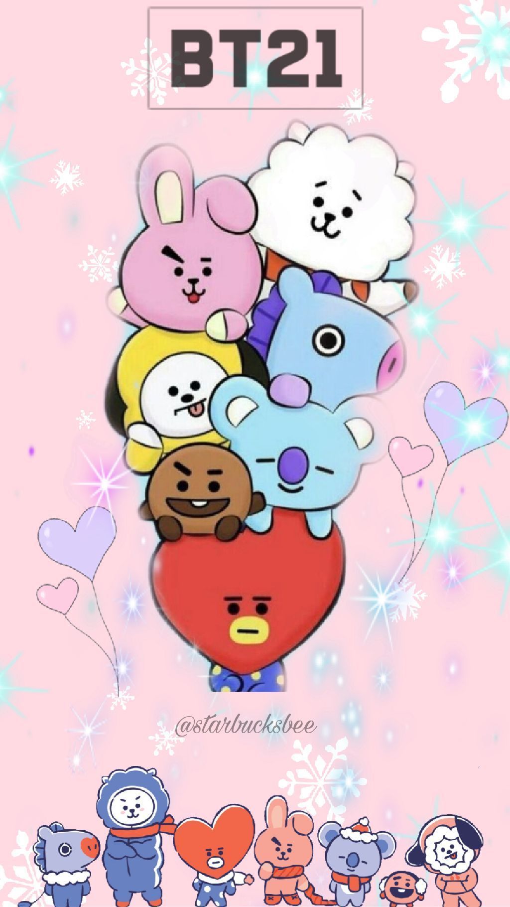 1024x1820 Kawaii BTS Wallpaper