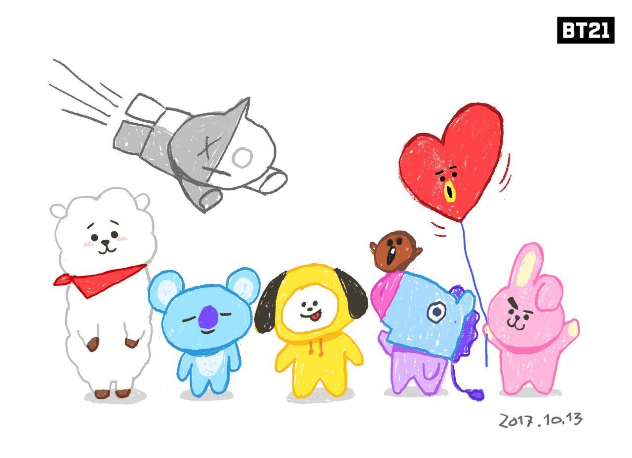 1280x929 BT21 Wallpaper covers!!