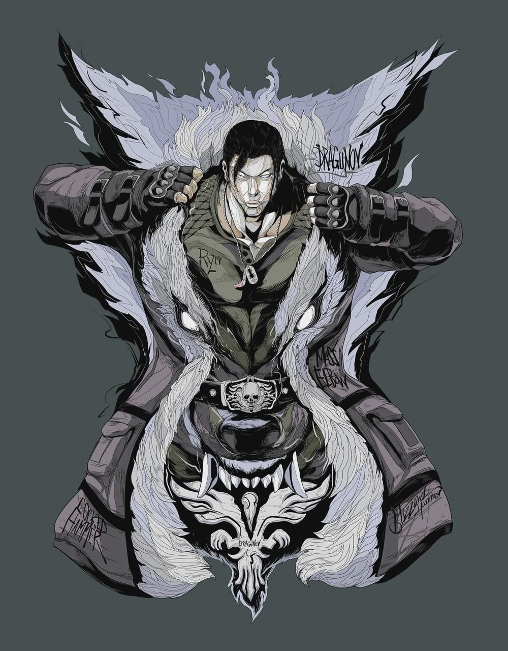 1000x1280 What's your favorite character artwork panel in T8? IMO this one with Dragunov's clothes resembling a wild wolf is so goated. Its so f*cking cold