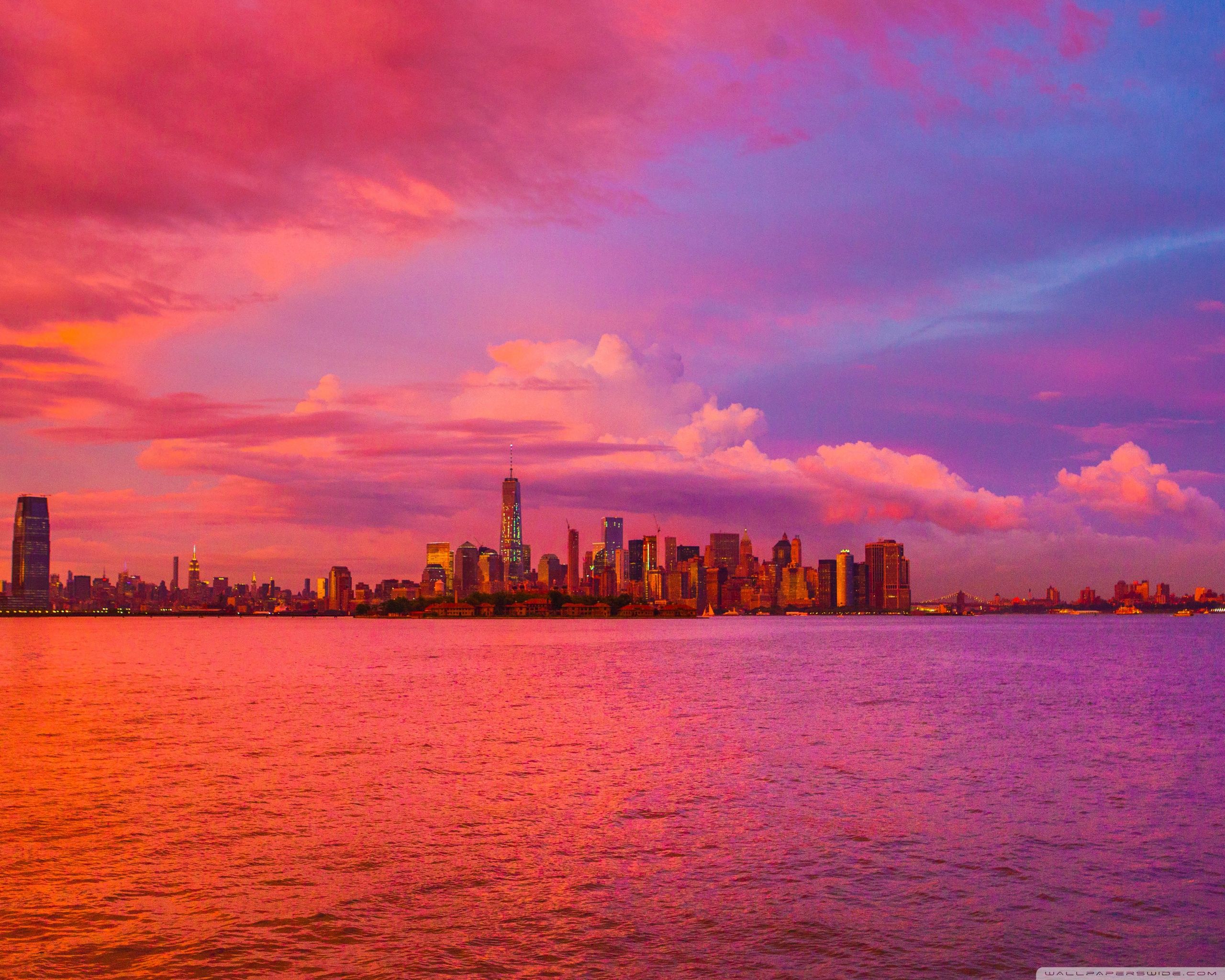 2560x2048 New York City Pink Sunset 4K UHD Wallpaper for UltraHD Desktop and TV : Widescreen and UltraWide Display : Smartphone and Tablet Devices