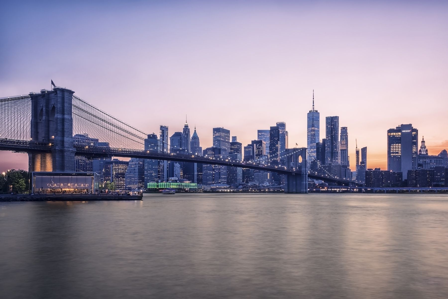 1800x1201 Pink New York Wallpaper
