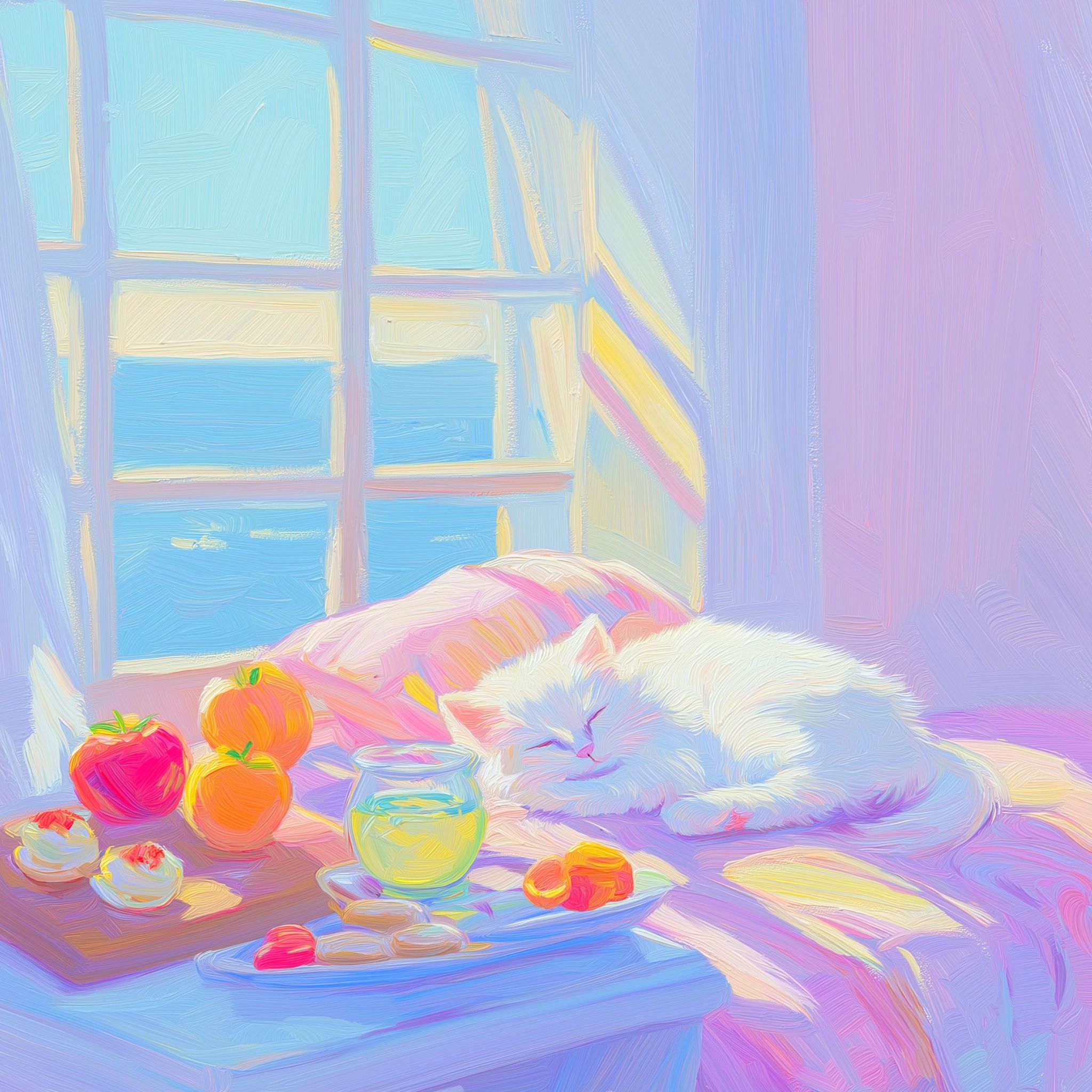 2048x2048 Cozy Summer Vibes: Warm Sunlit Moments • PromptDen
