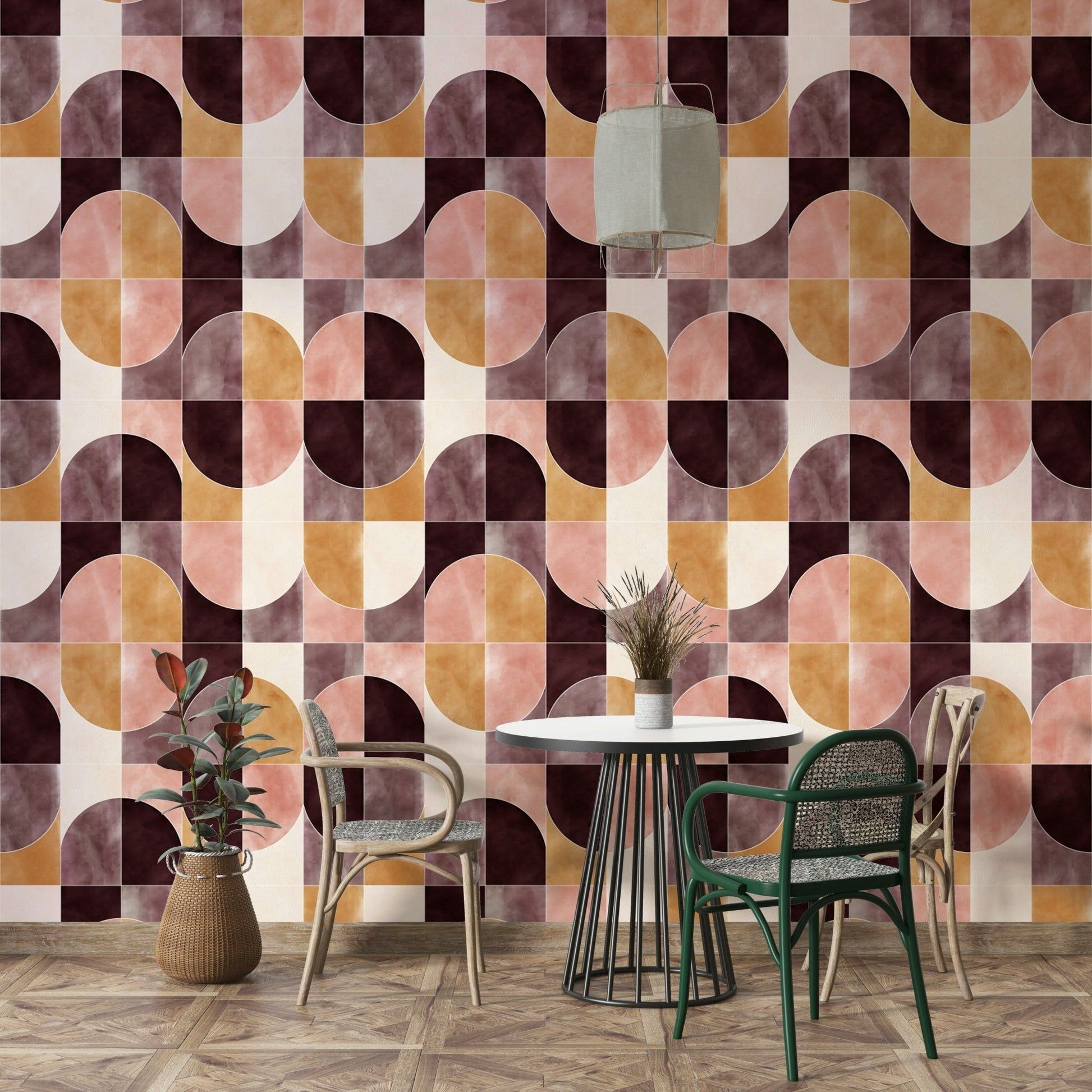 1946x1946 Color Washed Geo Tiles Wallpaper Tones Art