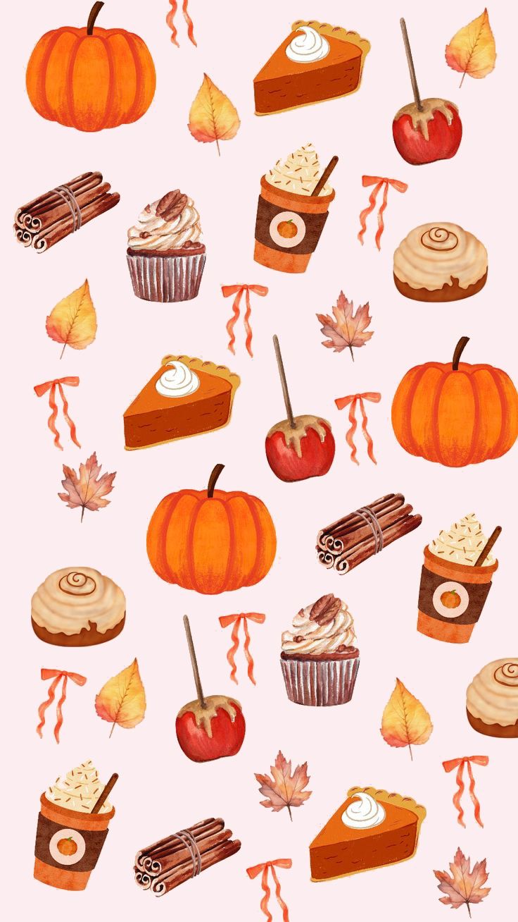 736x1308 All Things Pumpkin Spice Fall Wallpaper for Cozy Autumn Vibes