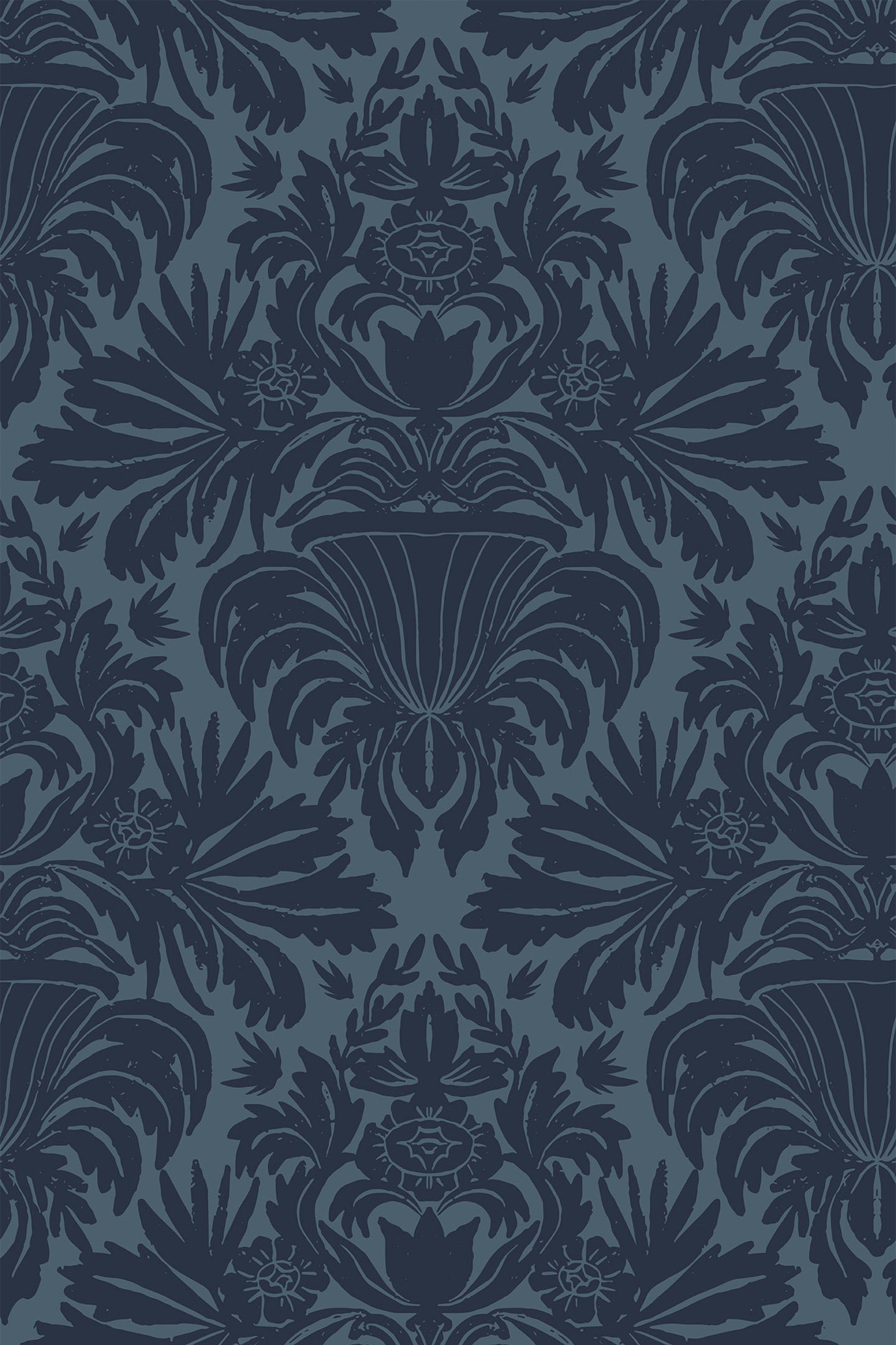 2000x3000 Classic Dark Damask Peel and Stick Removable Wallpaper