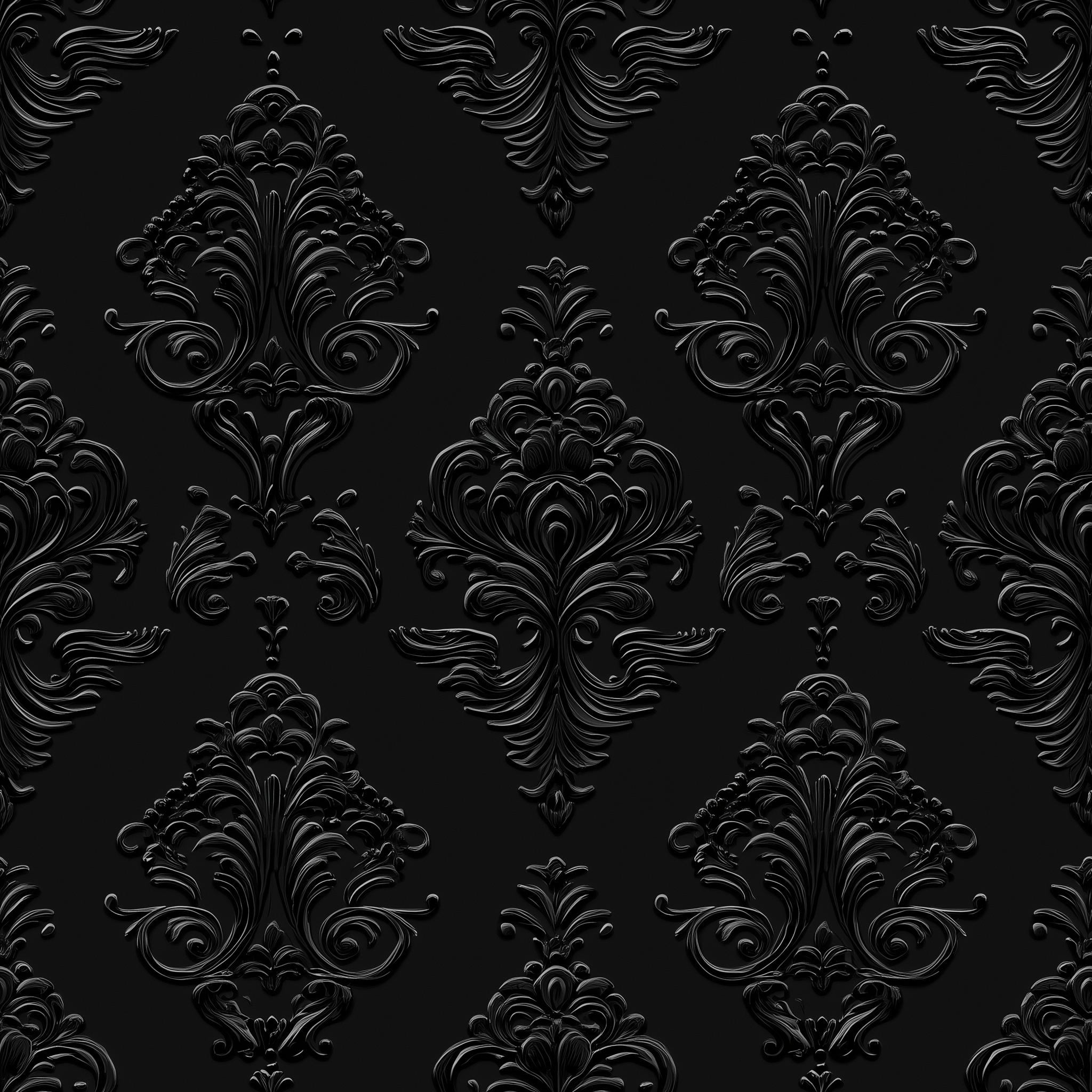 2048x2048 Black Classic Wallpaper And Stick Dark Vintage Wallpaper Pre Pasted / 28W X 120H