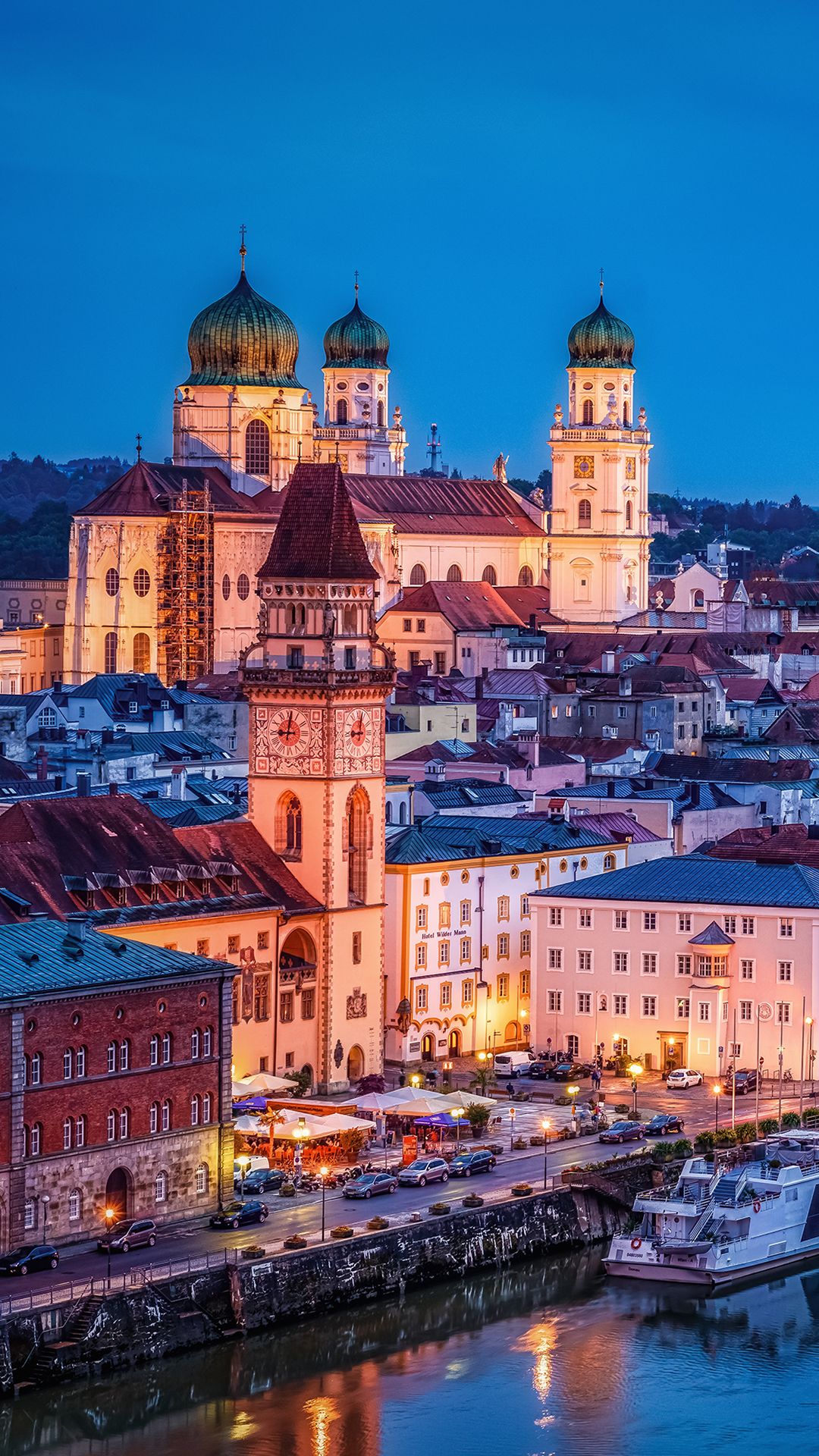 1080x1920 Wallpaper Passau, Danube River, Building, Window, Blue, Background Free Image