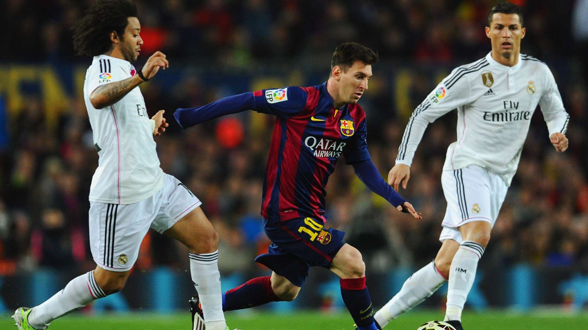 1920x1080 Real Madrid icon Marcelo puts Lionel Messi ahead of Cristiano Ronaldo as his 'toughest' opponent