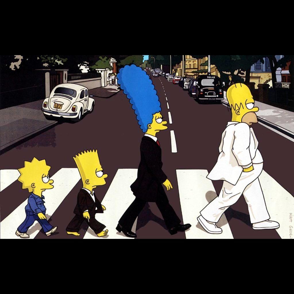 1024x1024 Abbey Road Simpsons style. Imagens dos simpsons, Marge simpson, Bart simpson