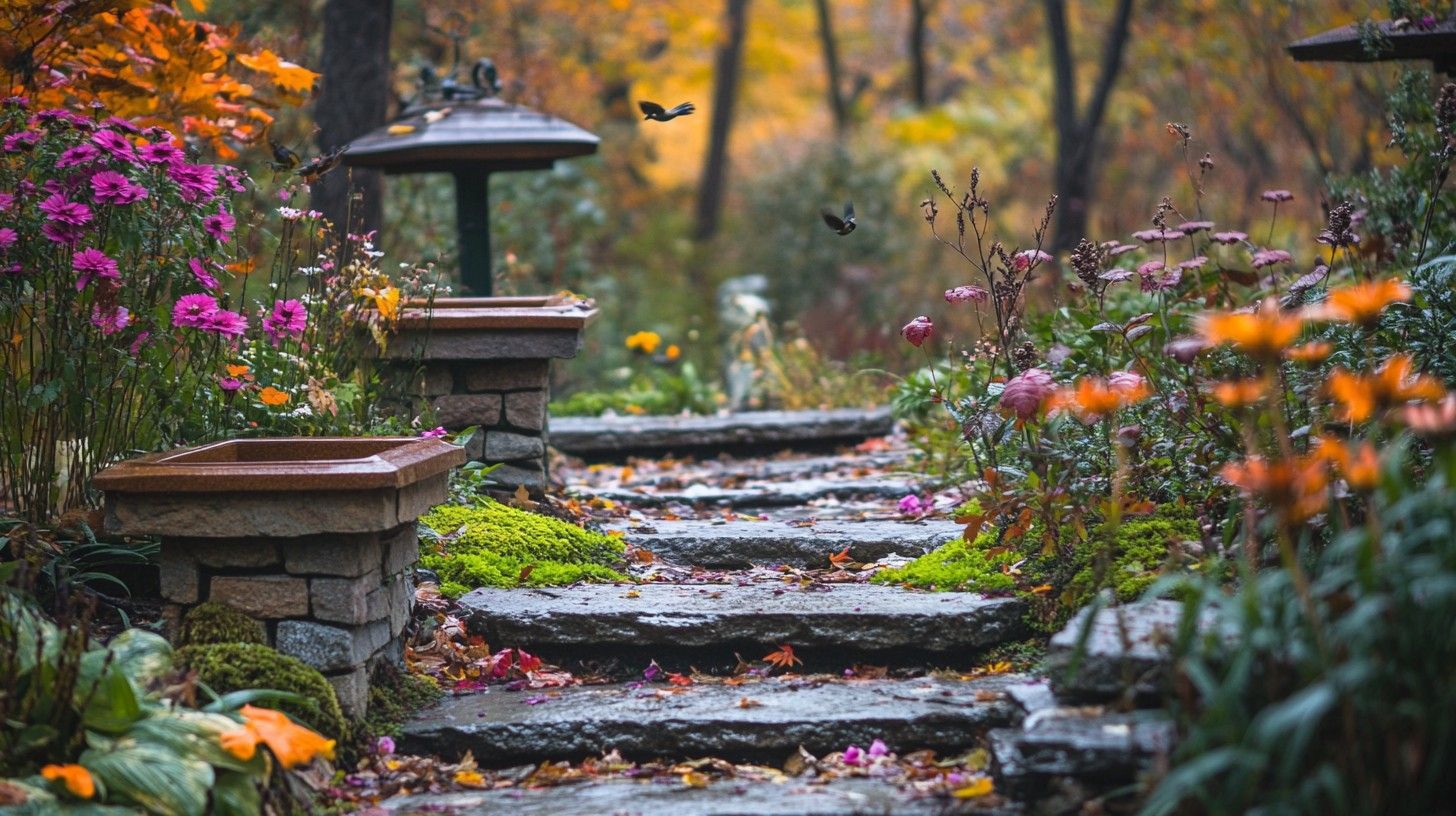 1456x816 Download Autumn Garden Path Image, Autumn, Path