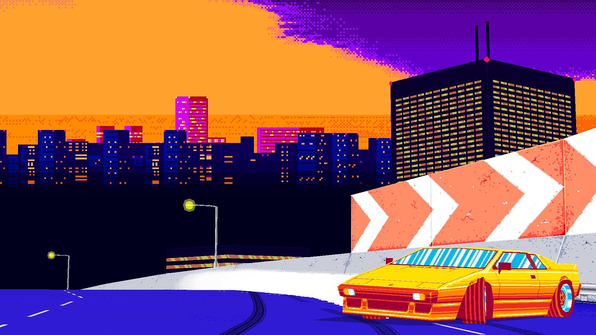 1920x1080 bit, Sunset, City, Freeway, Lamborghini Wallpaper HD / Desktop and Mobile Background