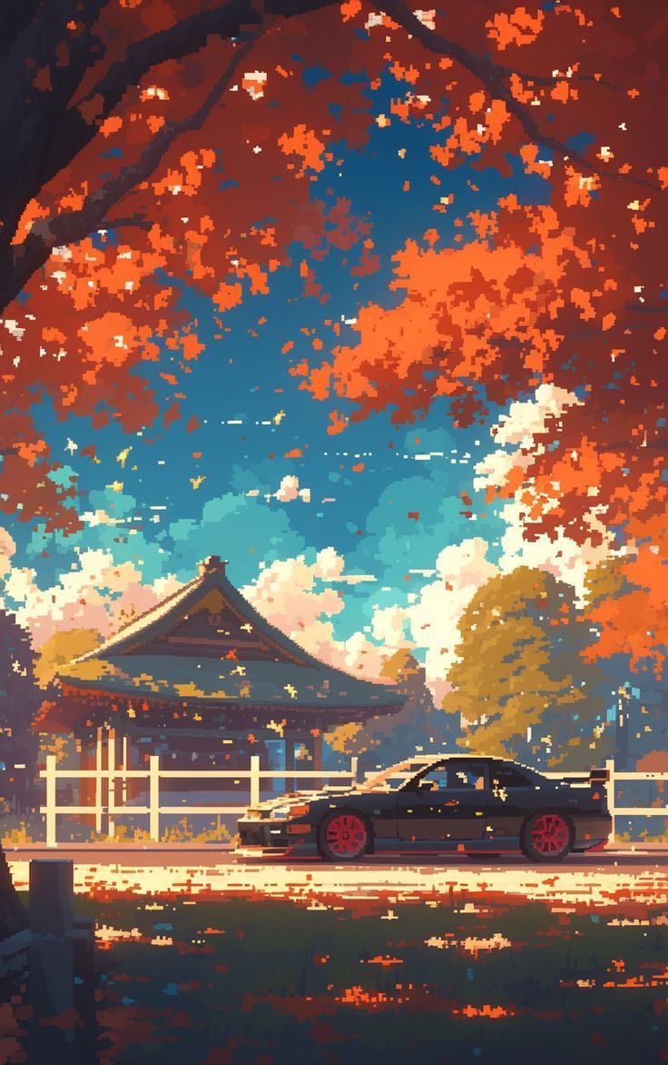 736x1172 Pixel Art Car Wallpaper. Supra 8 bit wallpaper, Autumn car art, Pixel art car background
