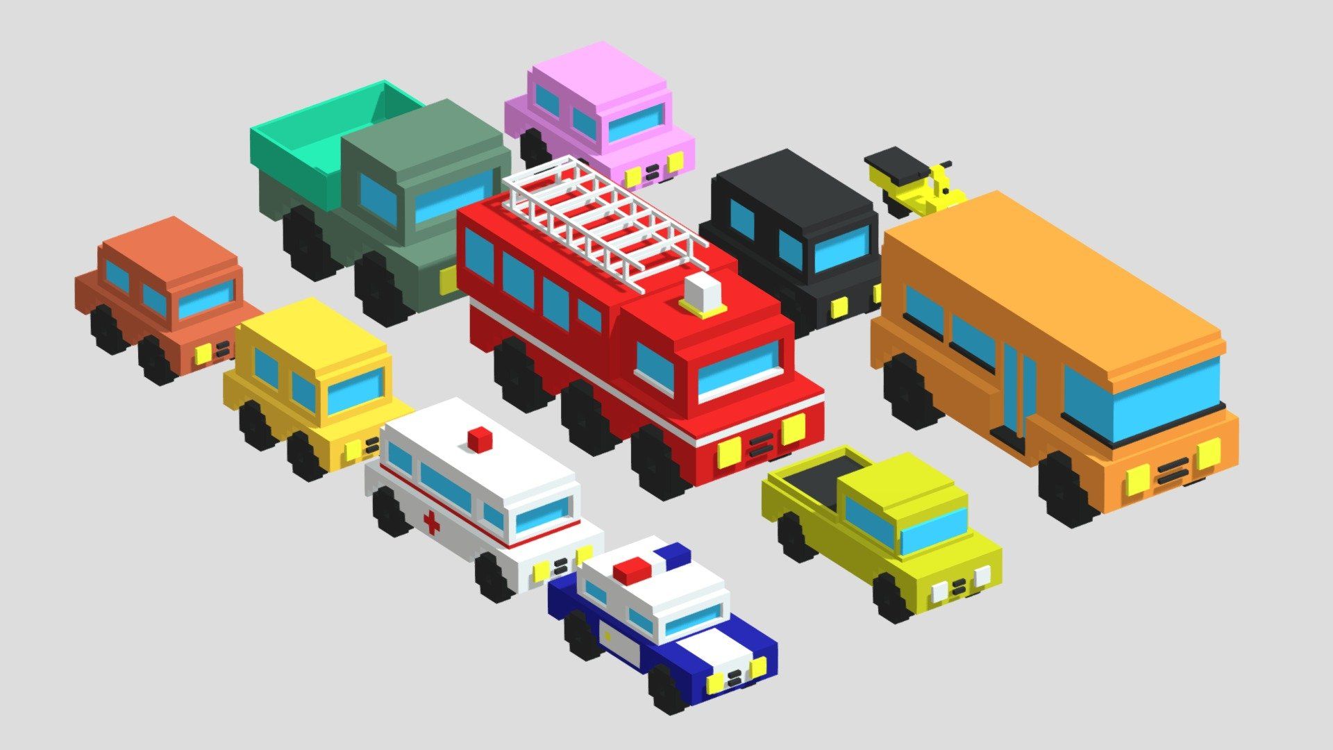 1920x1080 bit Vehicles pack model by Glucka Pixels [373faed]
