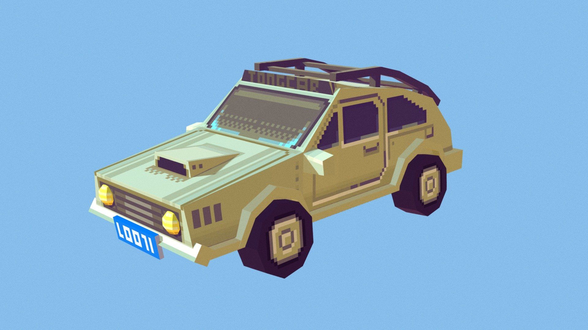 1920x1080 8bit pixel small car model by TONG98 [ab9b4dd]