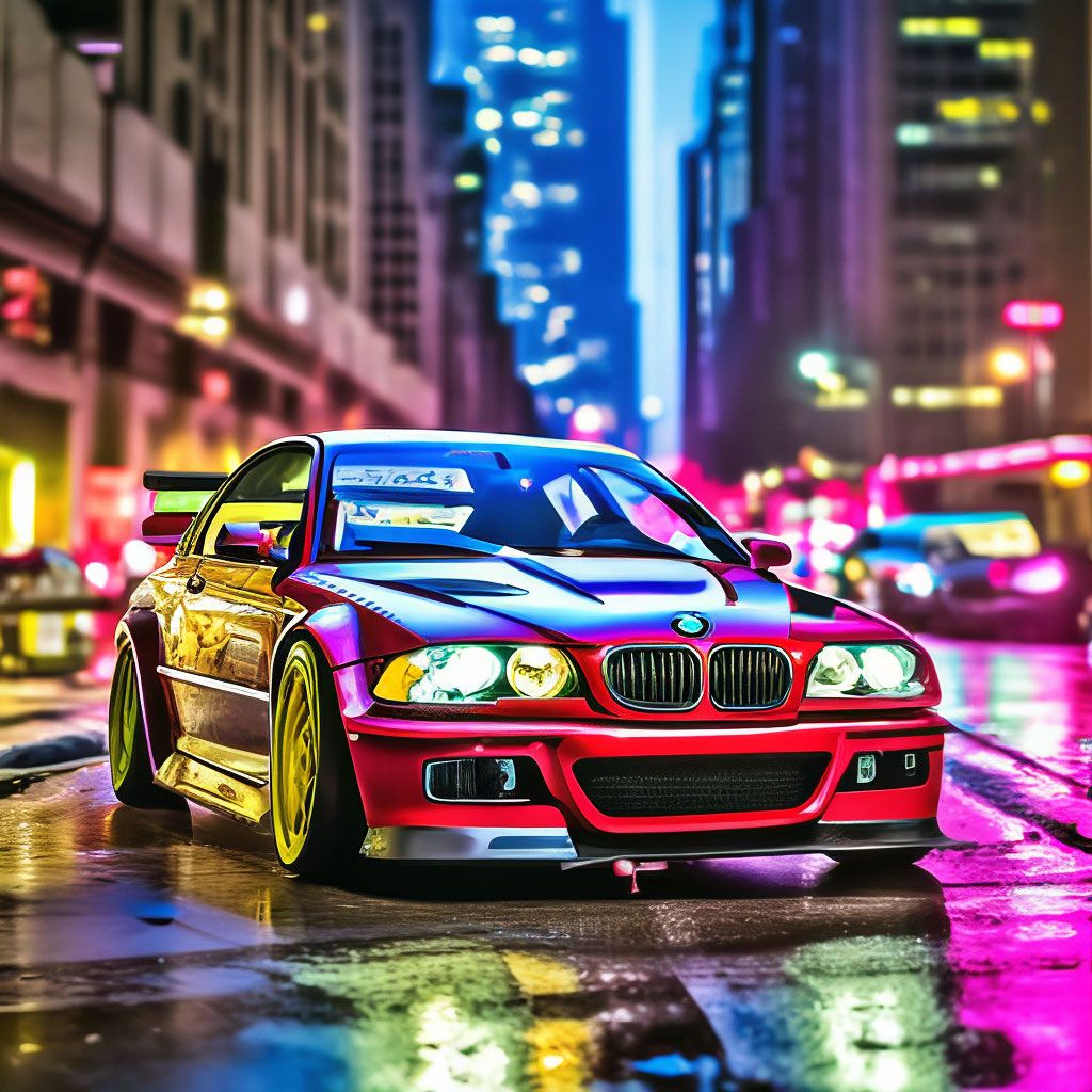 1024x1024 Bmw m3 e46 gtr, pixelart, pixelart, 8 bit, cyberpunk, cyberpunk, dystopia
