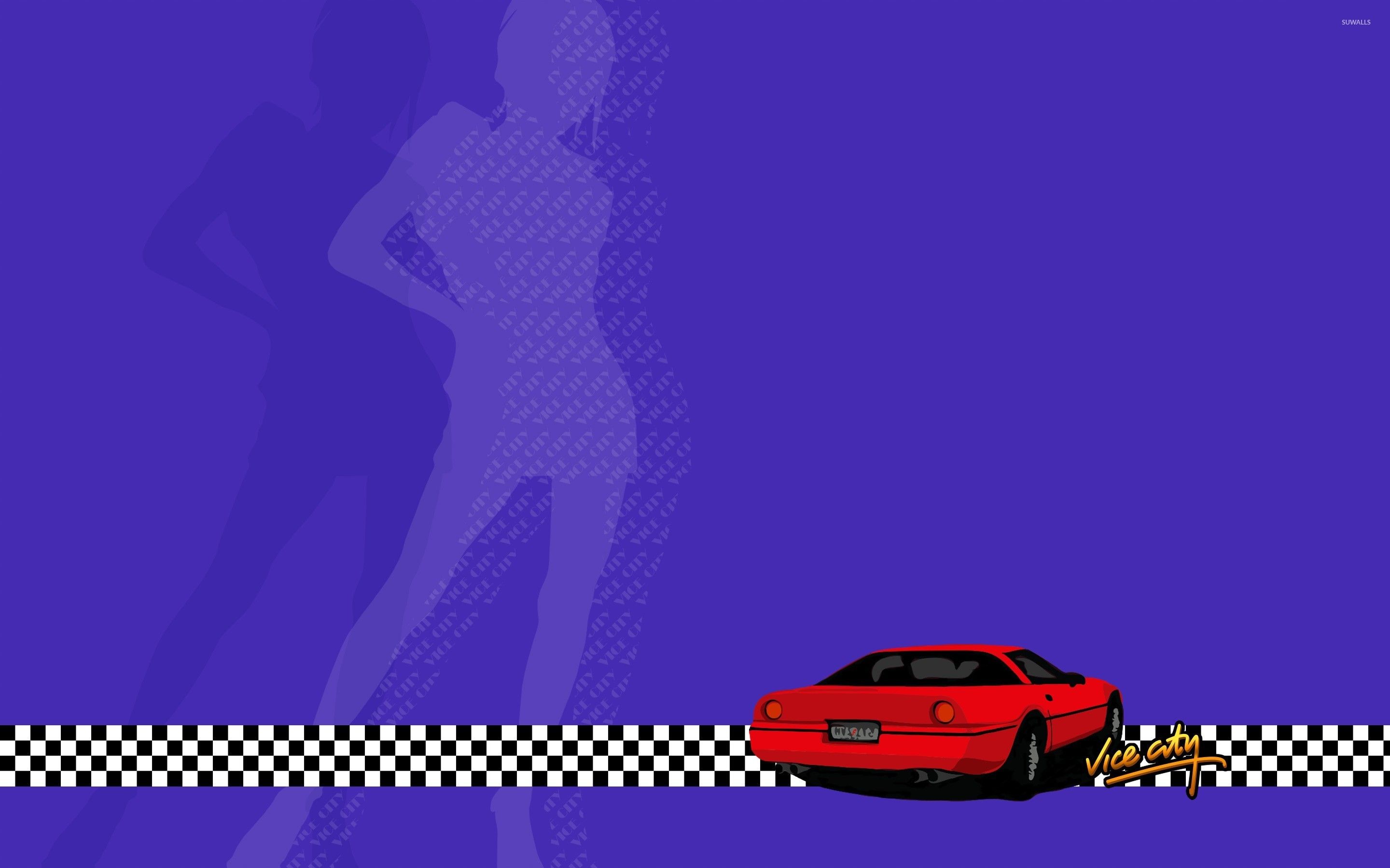 2880x1800 Red car in Grand Theft Auto: Vice City wallpaper wallpaper