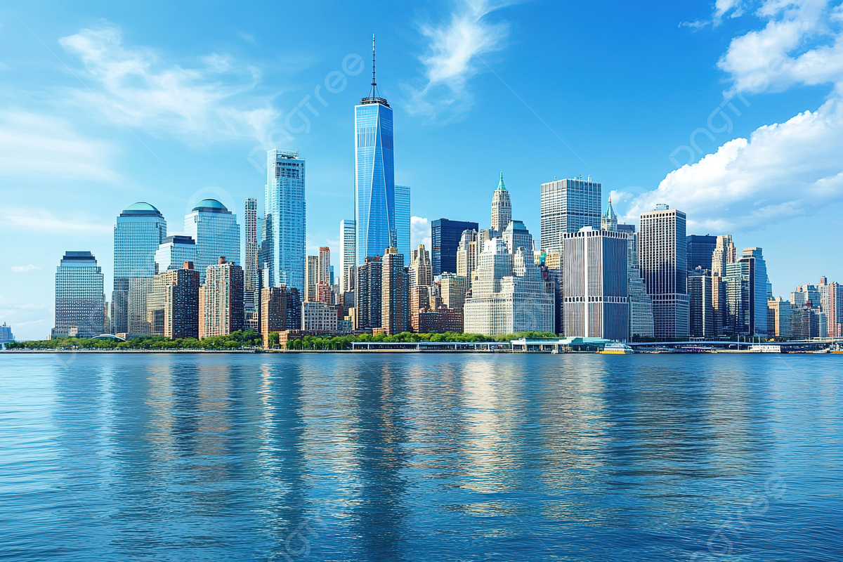1200x800 Iconic Lower Manhattan Skyline Reflected On The Hudson River, Skyline, Waterfront, Architecture Background Image And Wallpaper for Free Download