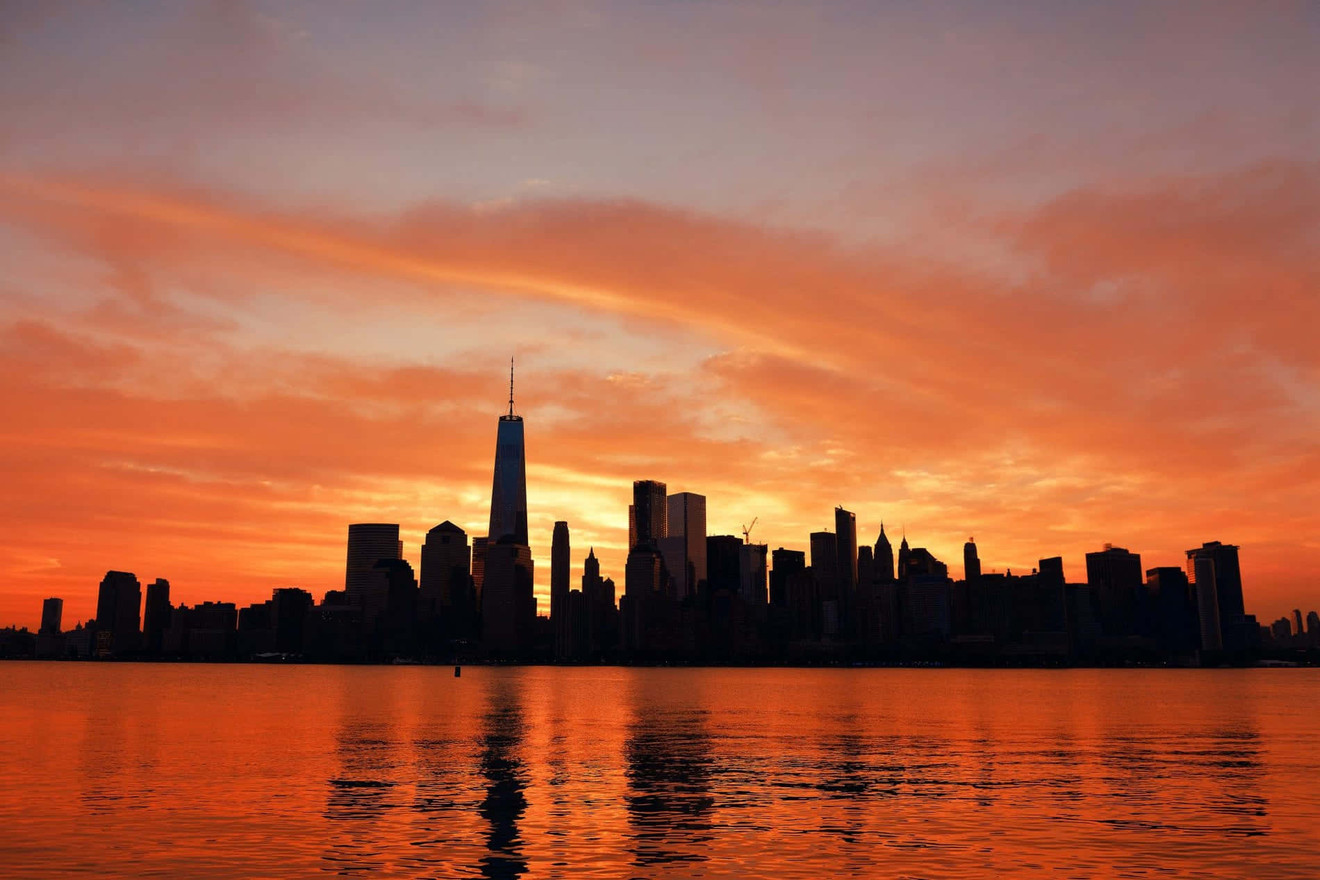1900x1267 Download Hudson River During Sunset Best New York Background