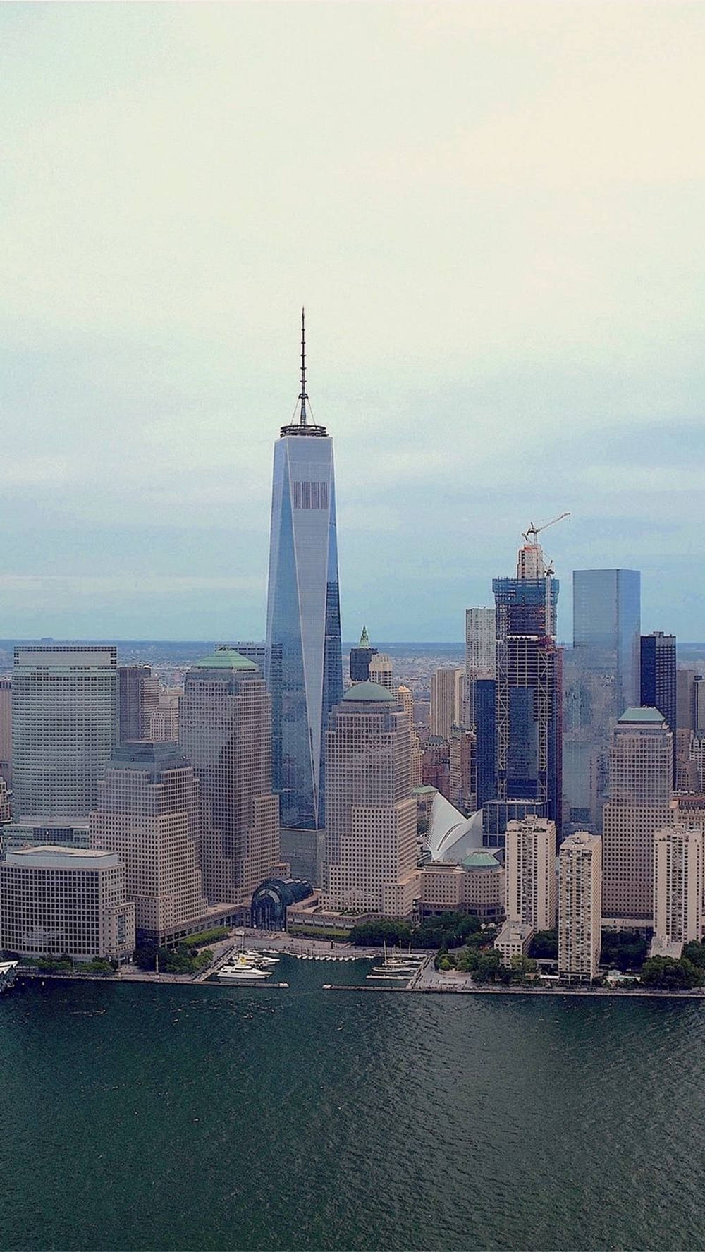 1000x1775 Download Hudson River And New York Skyline iPhone Wallpaper