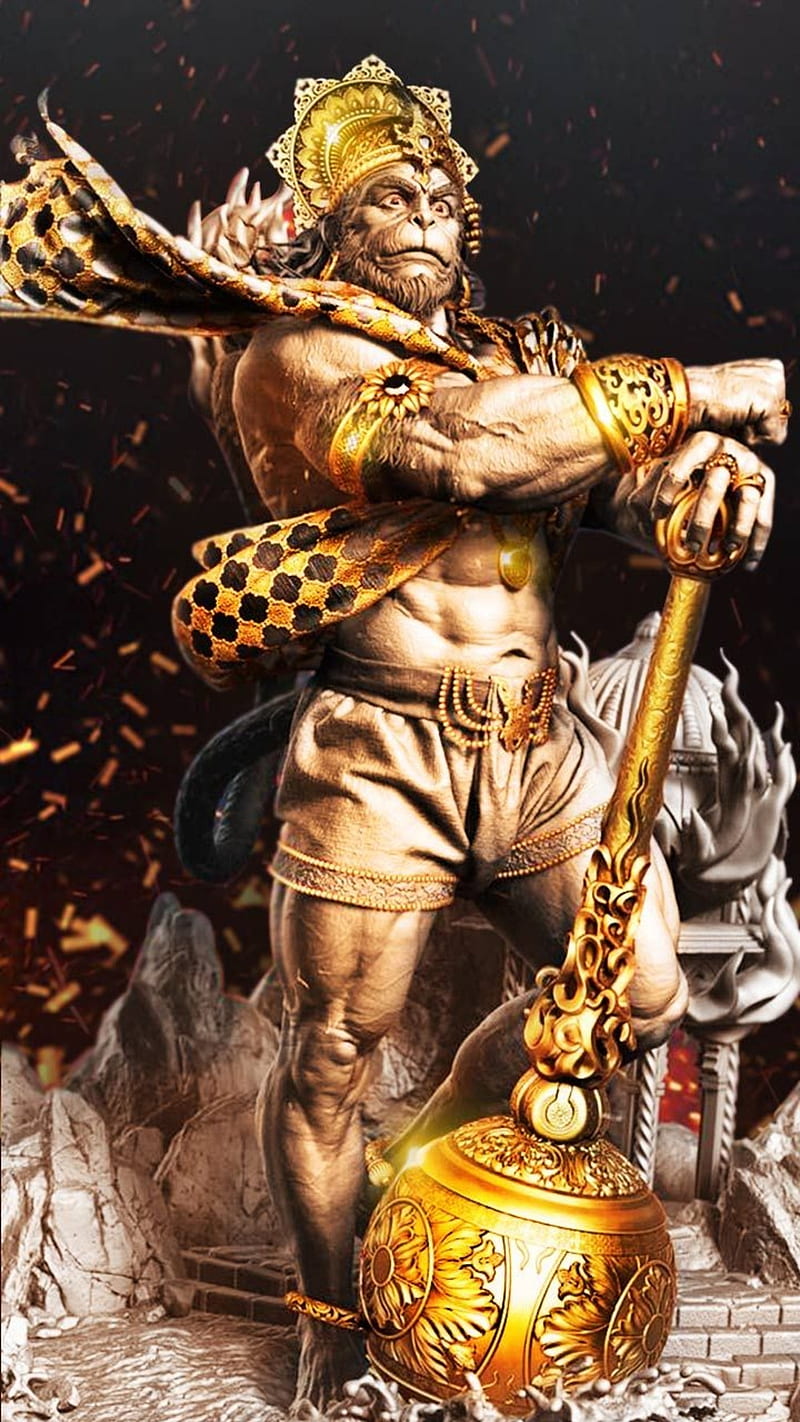 800x1422 Angry Hanuman, bajrangbali, god, HD phone wallpaper