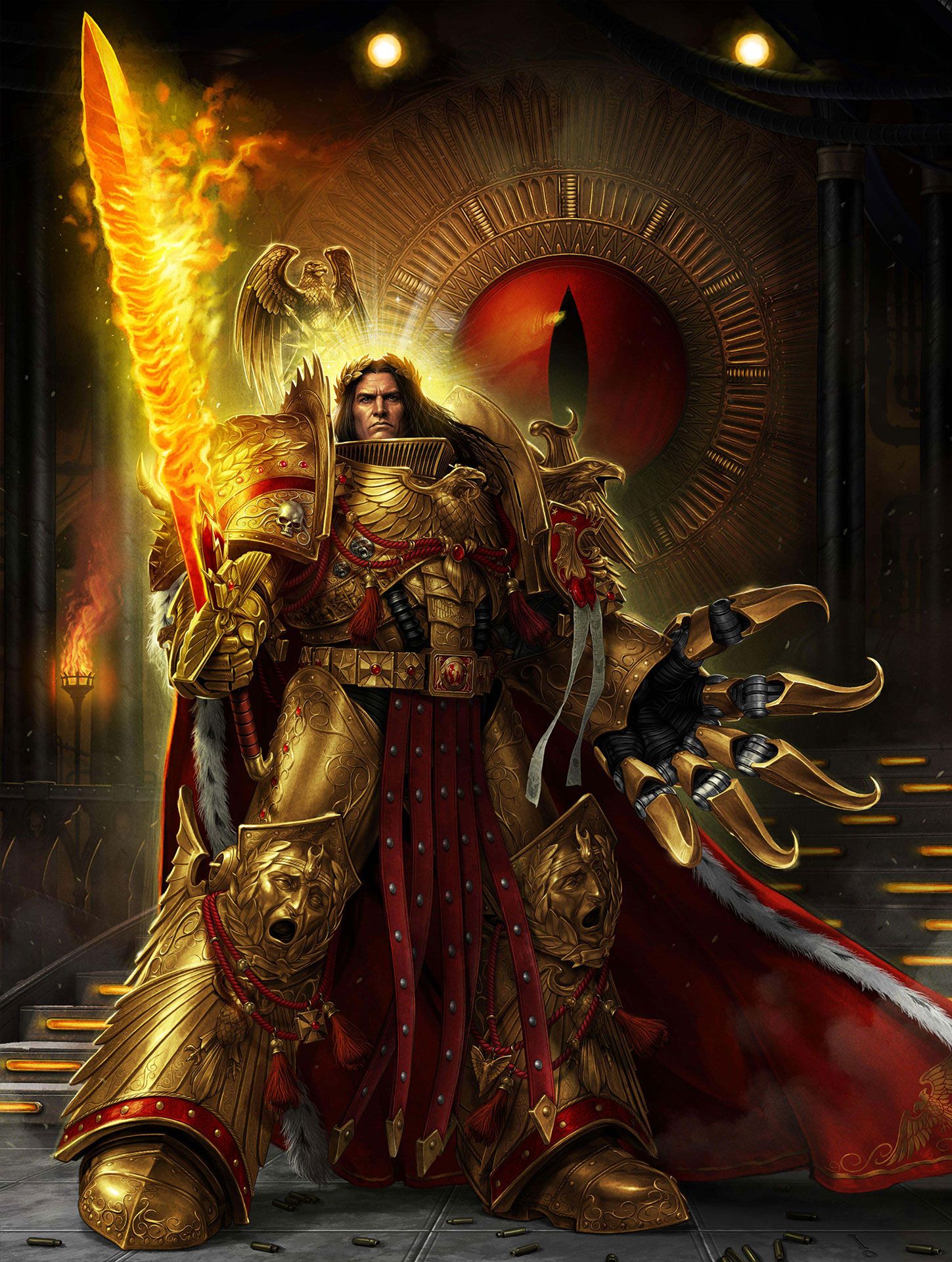 1449x1920 Emperor of Mankind Warhammer 40K Artwork