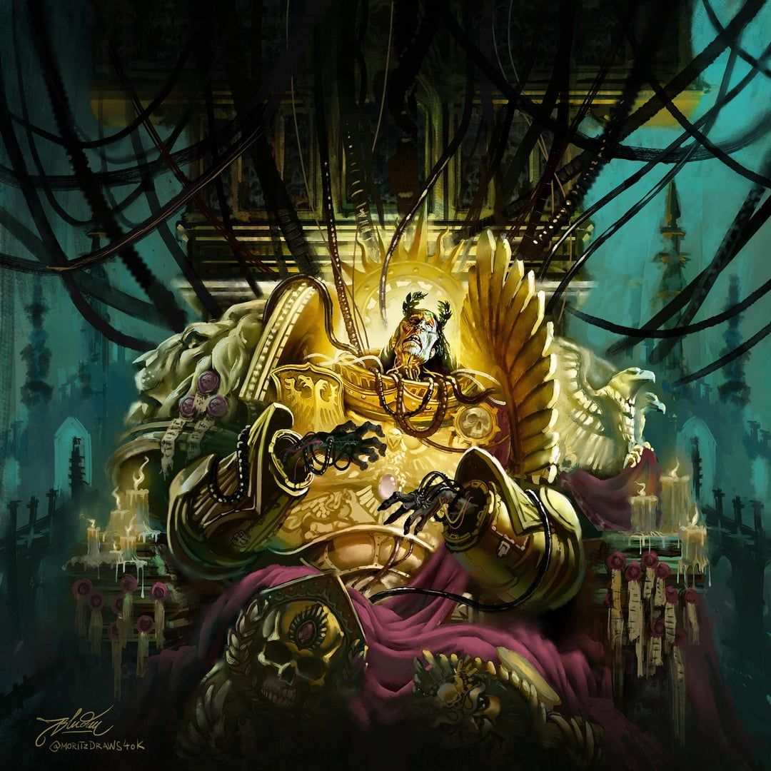 1080x1080 Upon his golden throne sits the emperor of mankind