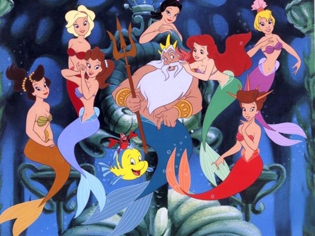 1024x768 Mermaid Princesses