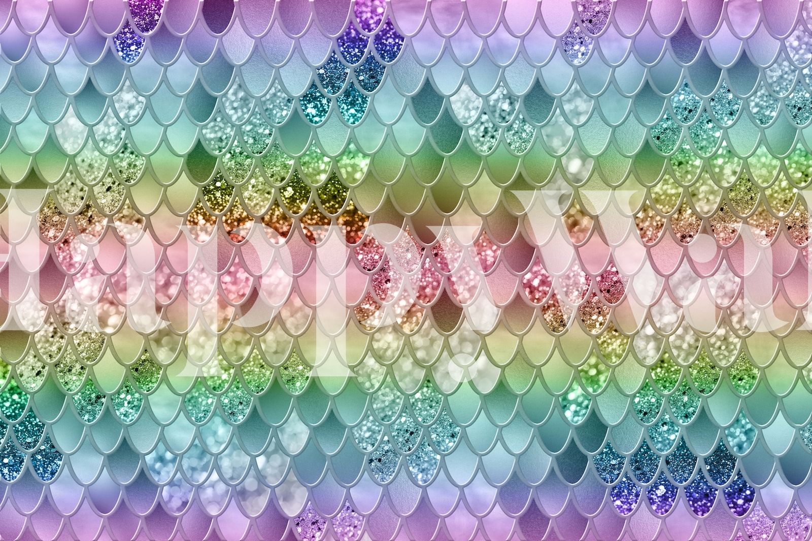 1600x1067 Rainbow Mermaid Scales Wallpaper Fantasy for Kids Room
