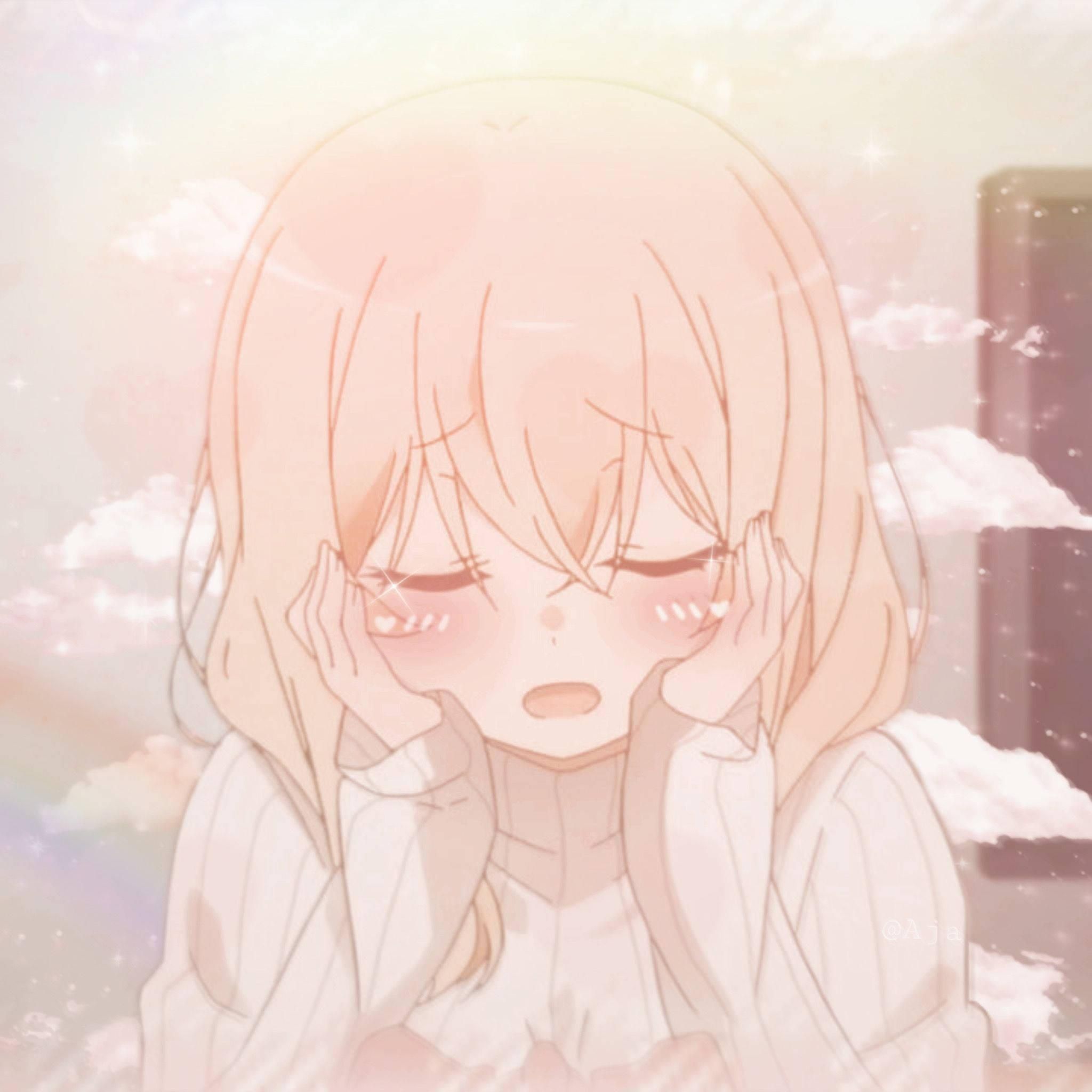 2048x2048 Blushing Cute Anime Girl PFP