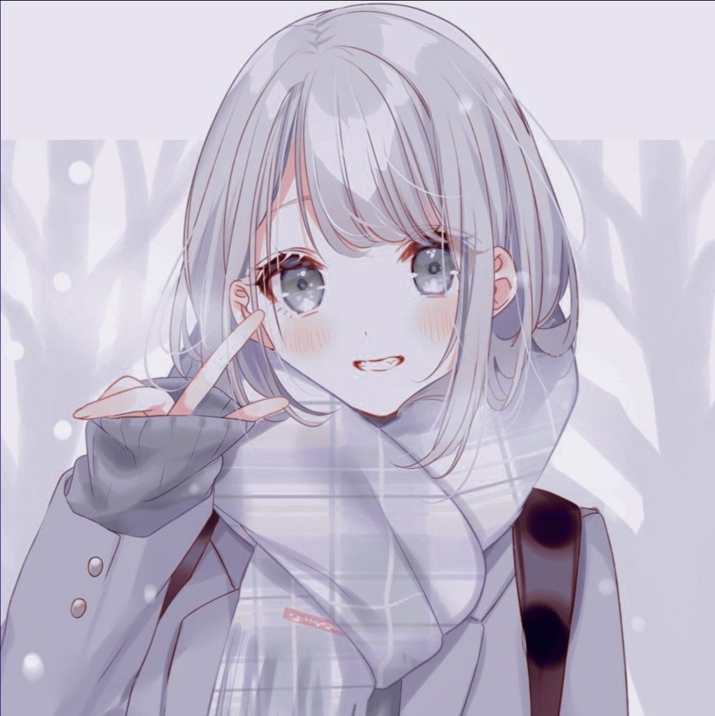 1032x1034 Anime Girl Winter PFP Wallpaper