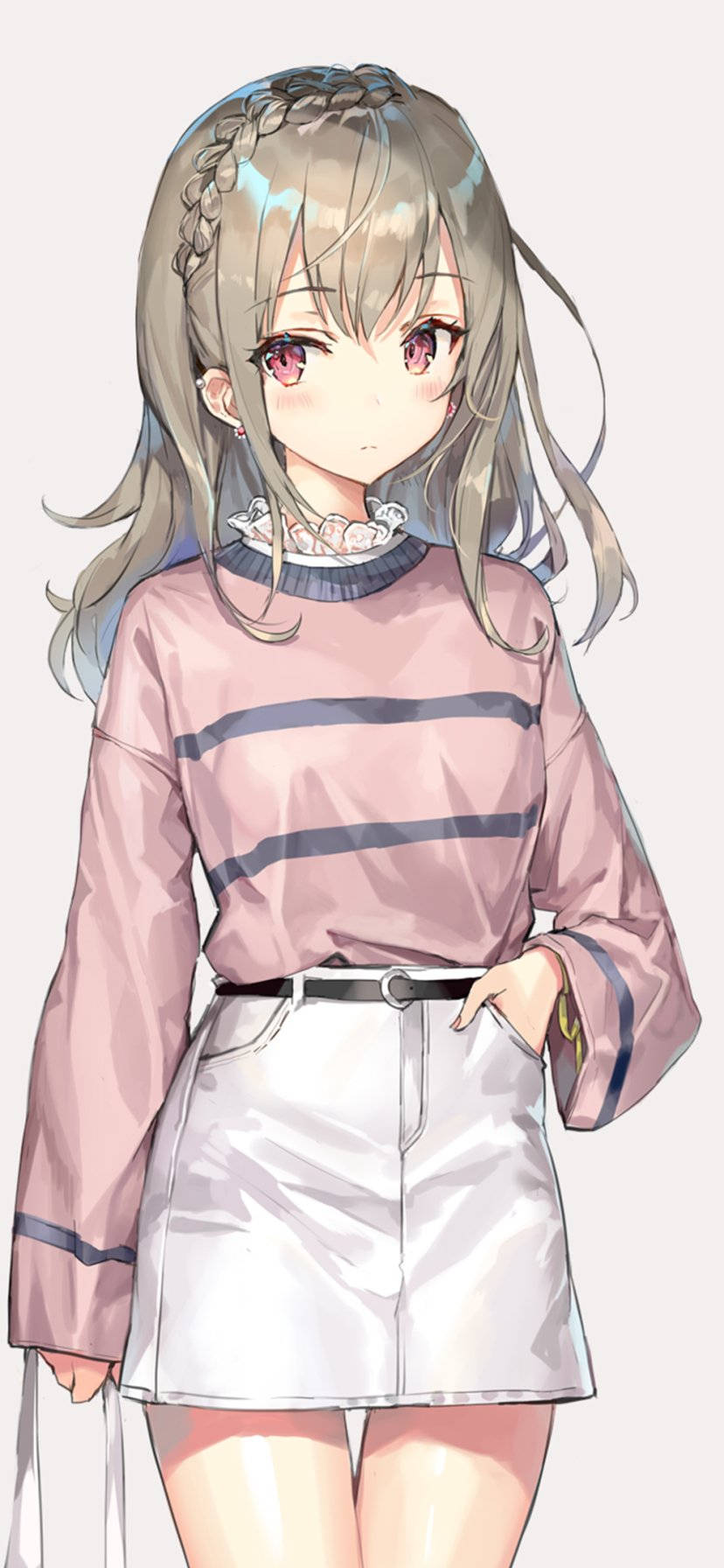828x1792 Download Cute Anime PFP Stylish Girl Wallpaper