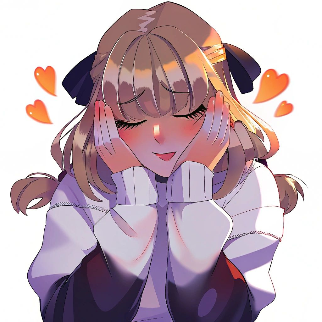 1024x1024 Cute Anime Girl PFP Image for Your Social Media Profile