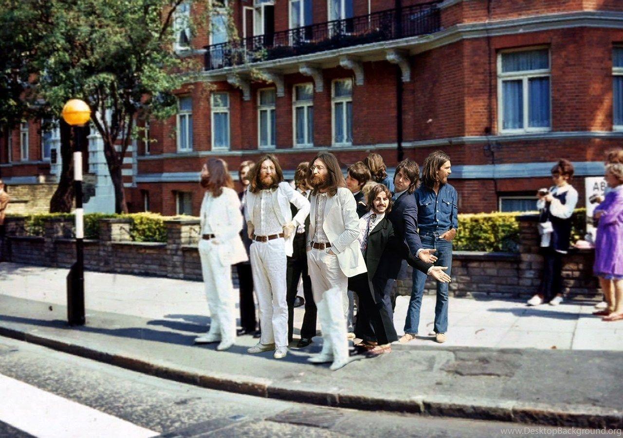 1280x900 BERPOSE ALA THE BEATLES DI ABBEY ROAD, LONDON Desktop Background