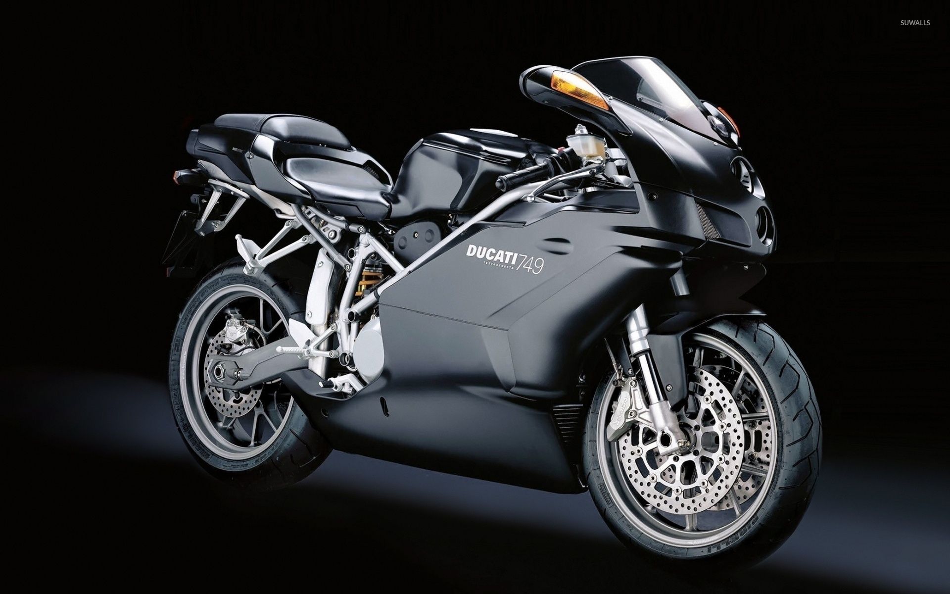 1920x1200 Black Ducati 749 side view wallpaper wallpaper