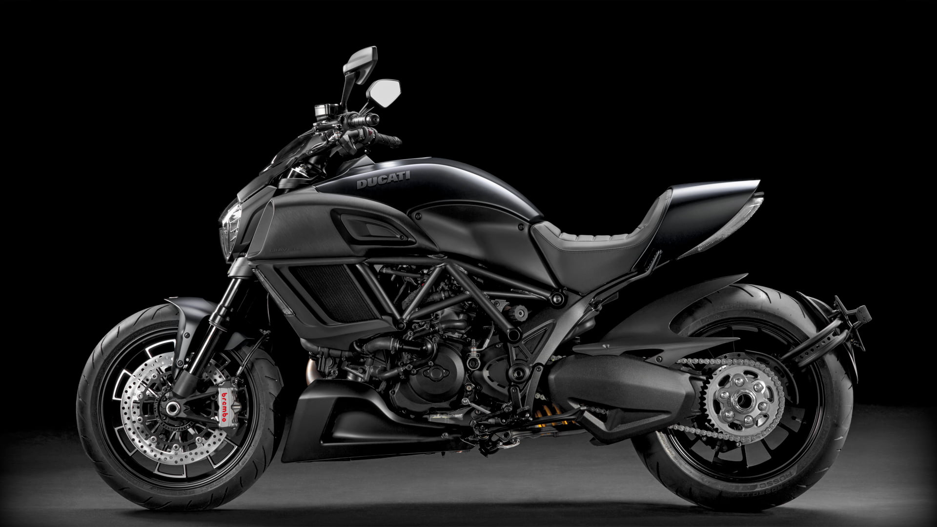1920x1080 Black naked motorcycle, motorcycle, Ducati, Diavel HD wallpaper