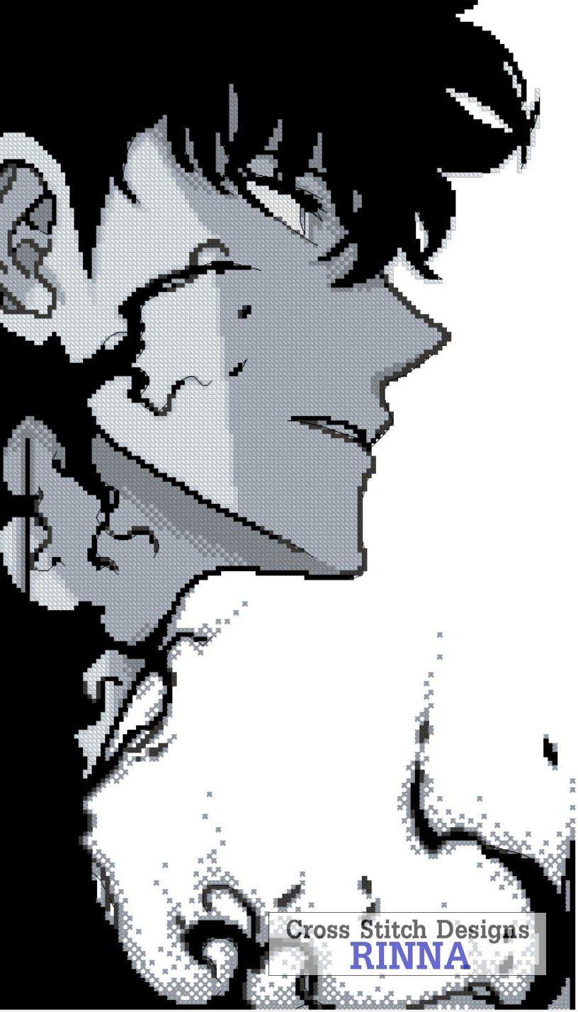 816x1428 Anime Cross Stitch Design Sung JinWoo s Shadow Solo Leveling Cross Stitch PDF Pattern