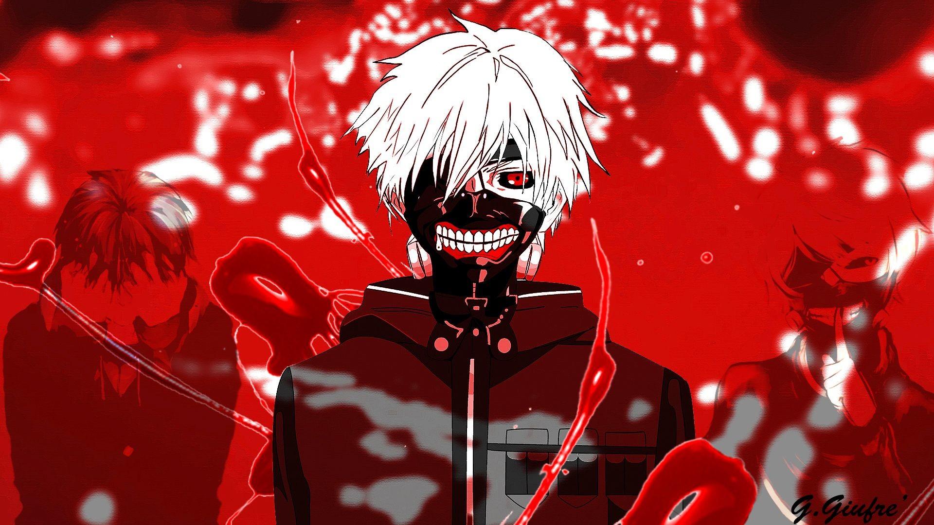 1920x1080 Red Aesthetic Tokyo Ghoul Wallpaper