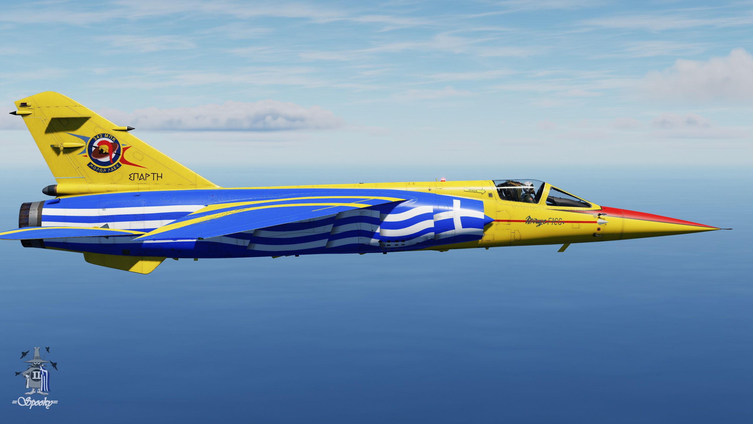 2560x1440 Hellenic Air Force Mirage F 1CG 342 SQN SPARTI