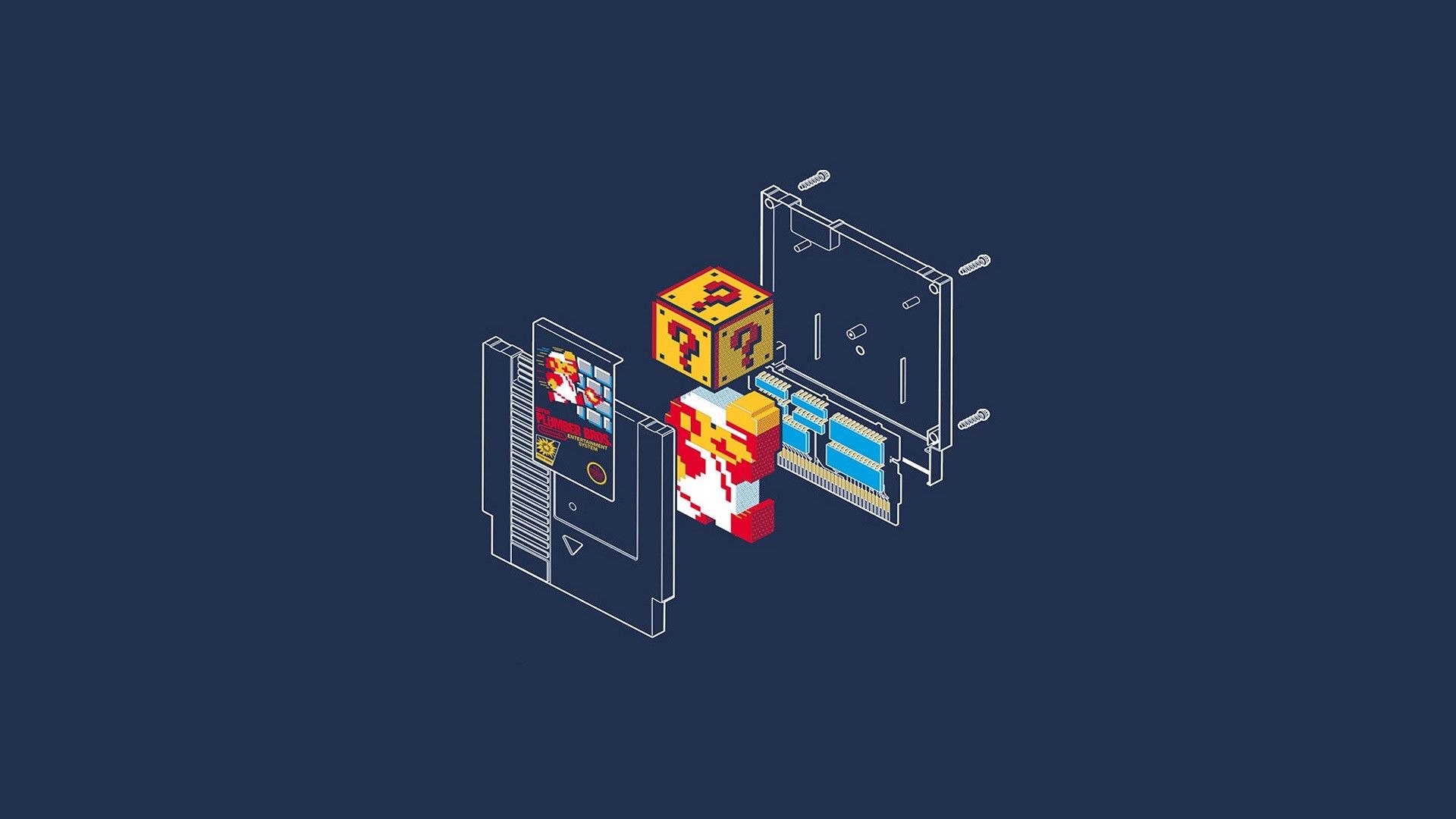 1920x1080 Mario Minimalist Wallpaper