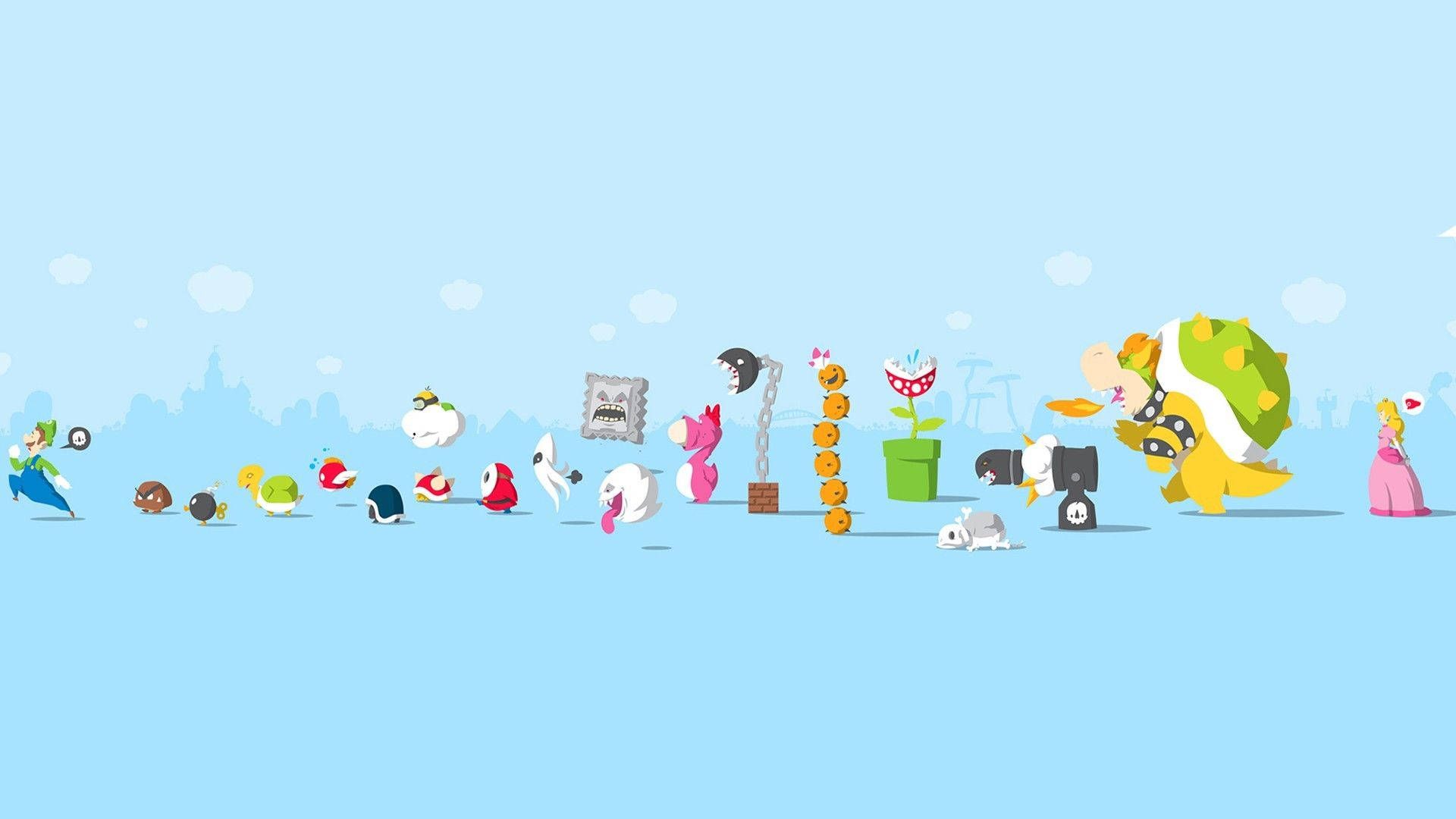 1920x1080 Mario Minimalist Wallpaper