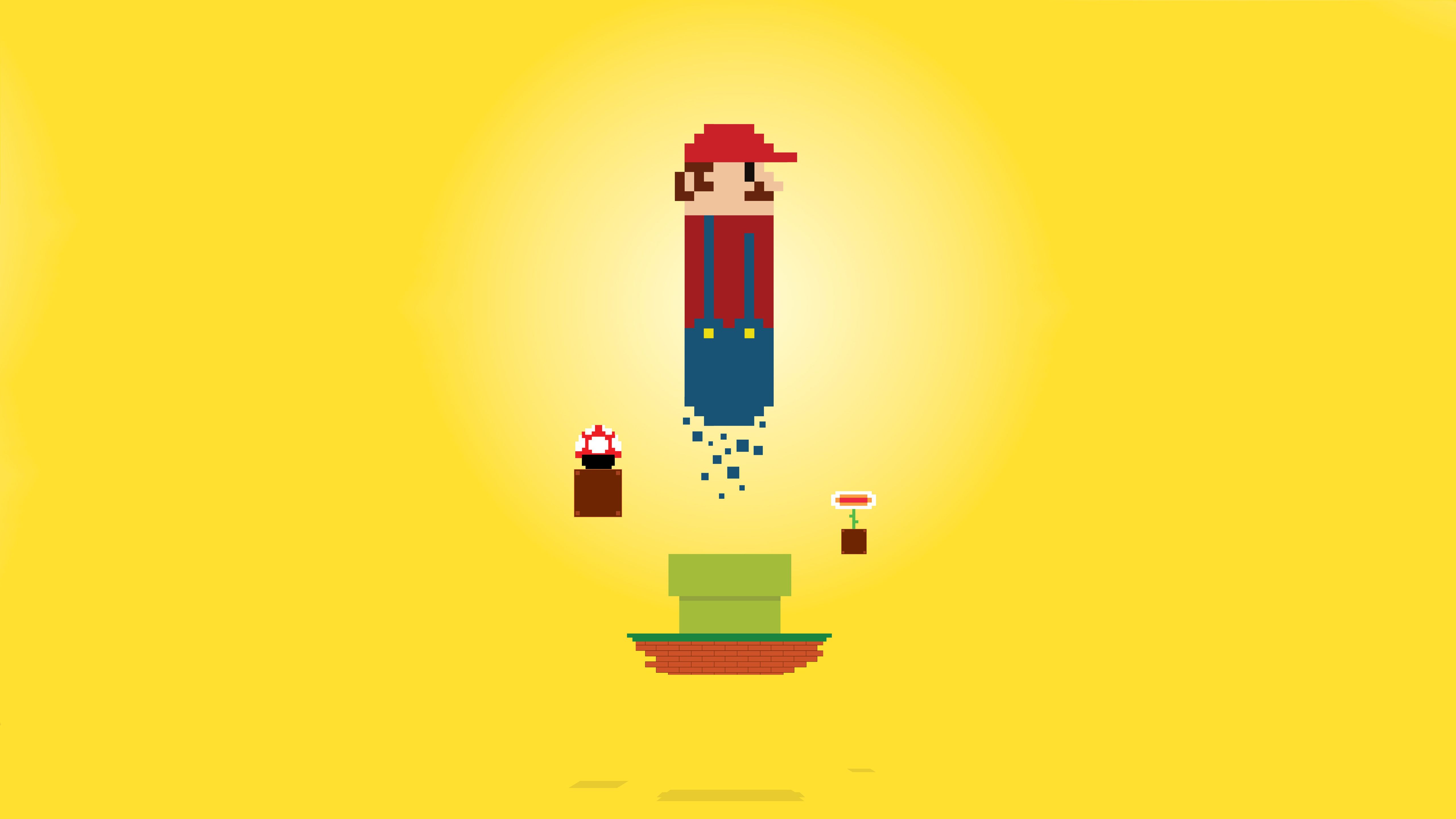 5120x2880 Mario Minimalist Wallpaper