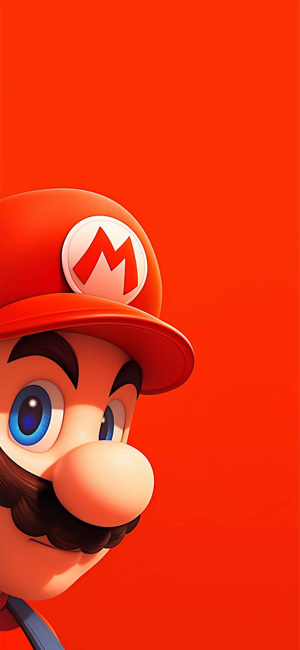 1180x2554 Super Mario Bold Look Red Wallpaper Nintendo Wallpaper