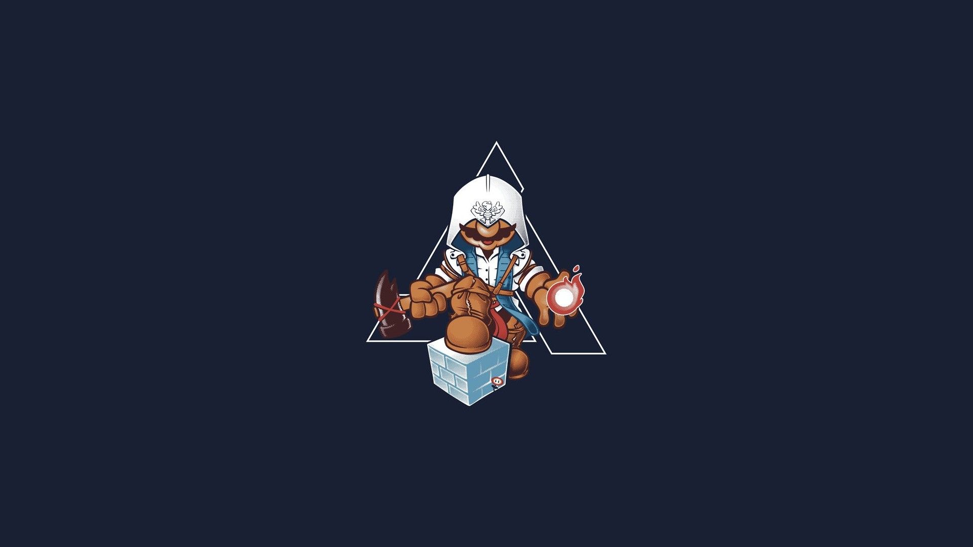 1920x1080 Assassins Creed, Video games, Super Mario, Minimalism Wallpaper HD / Desktop and Mobile Background