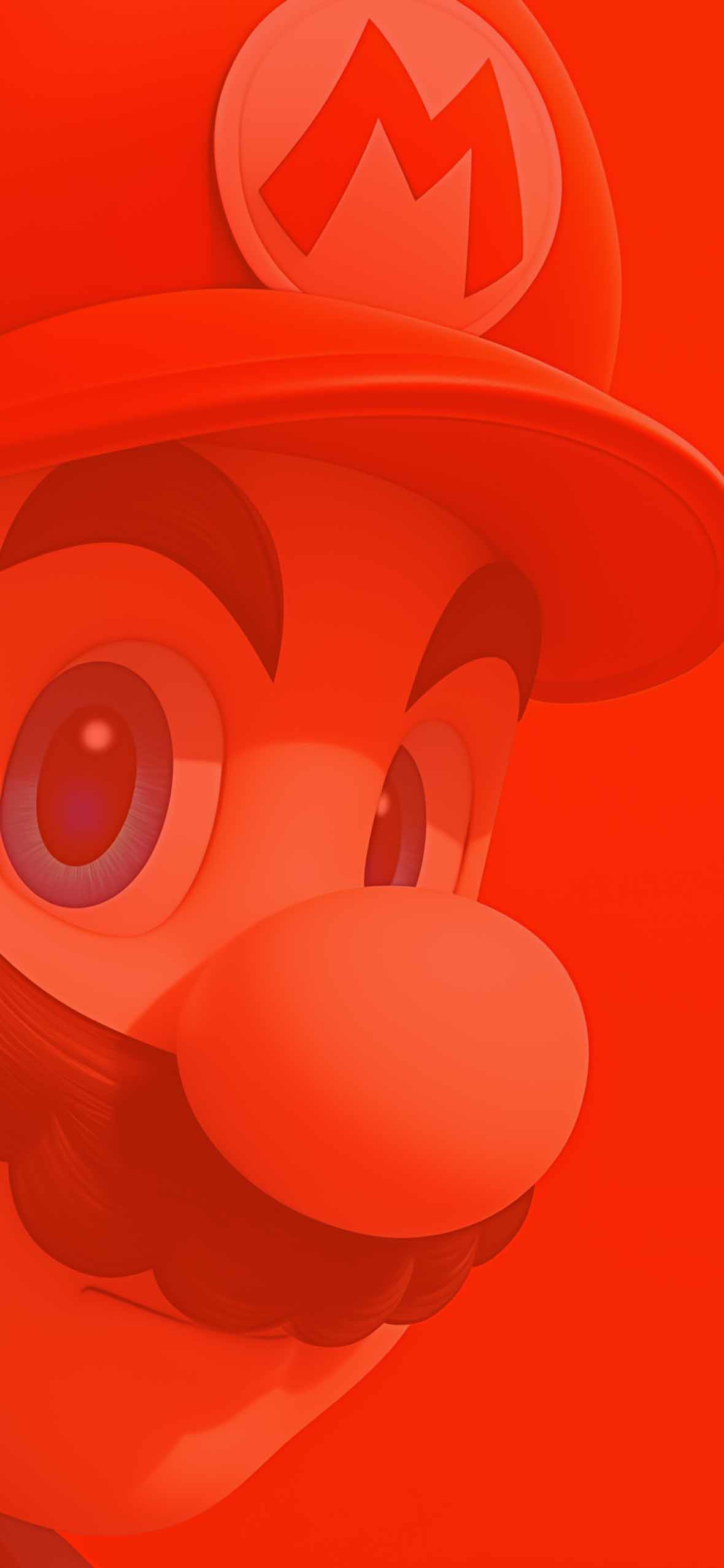 1180x2554 Super Mario Bold Look Red Wallpaper Nintendo Wallpaper
