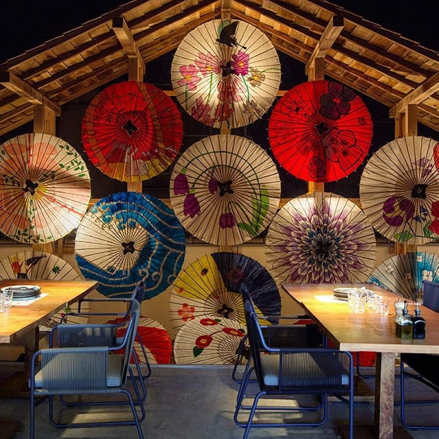 894x894 3D Japanese Street Scene Wallpaper Sushi Shop Decoration Paper Umbrella Mural Japanese Style Restaurant Background Wall Izakaya Wallpaper 140cmx100cm
