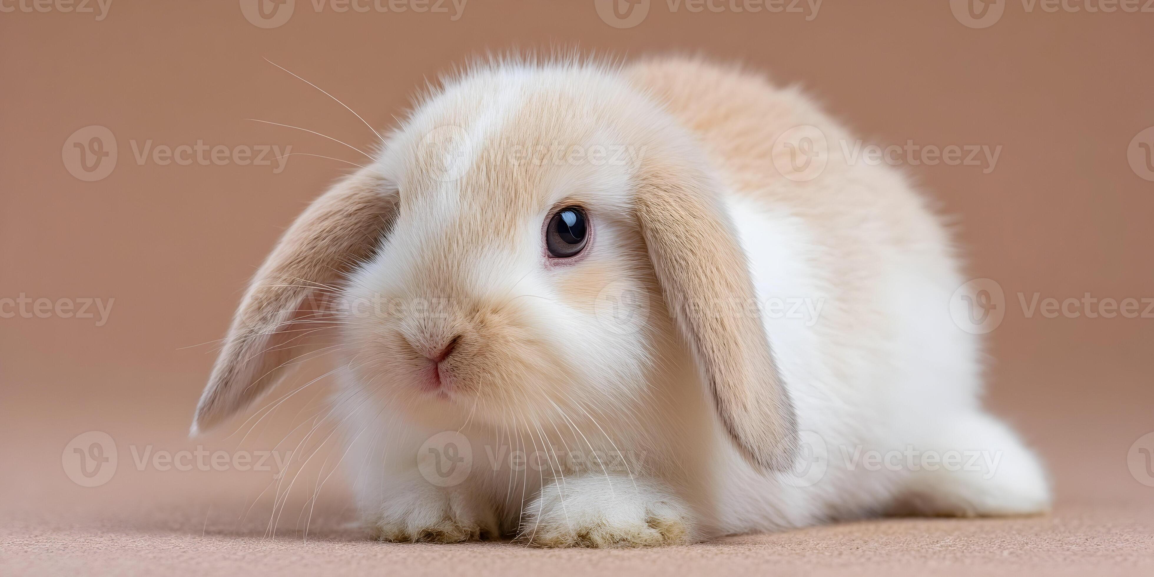 3920x1960 Adorable Baby Lop Eared Rabbit Fluffy Fur Brown Beige Background