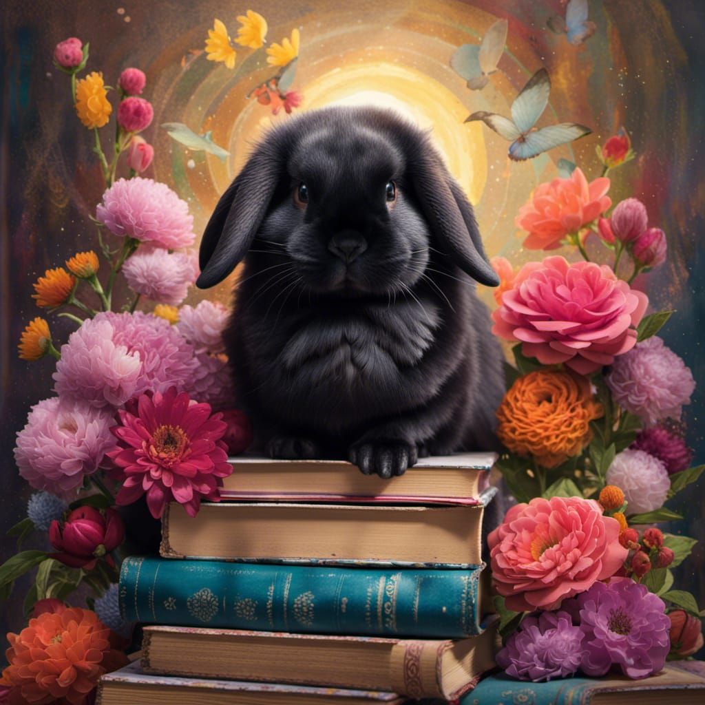 1024x1024 Black Holland Lop Realistic Black Holland Lop On Bo