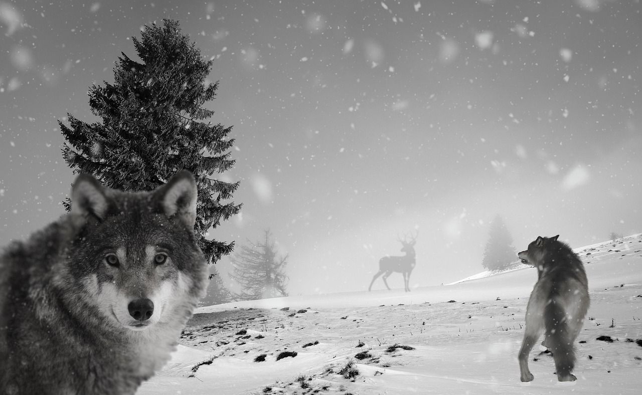 1280x788 Wolves Animals Snow