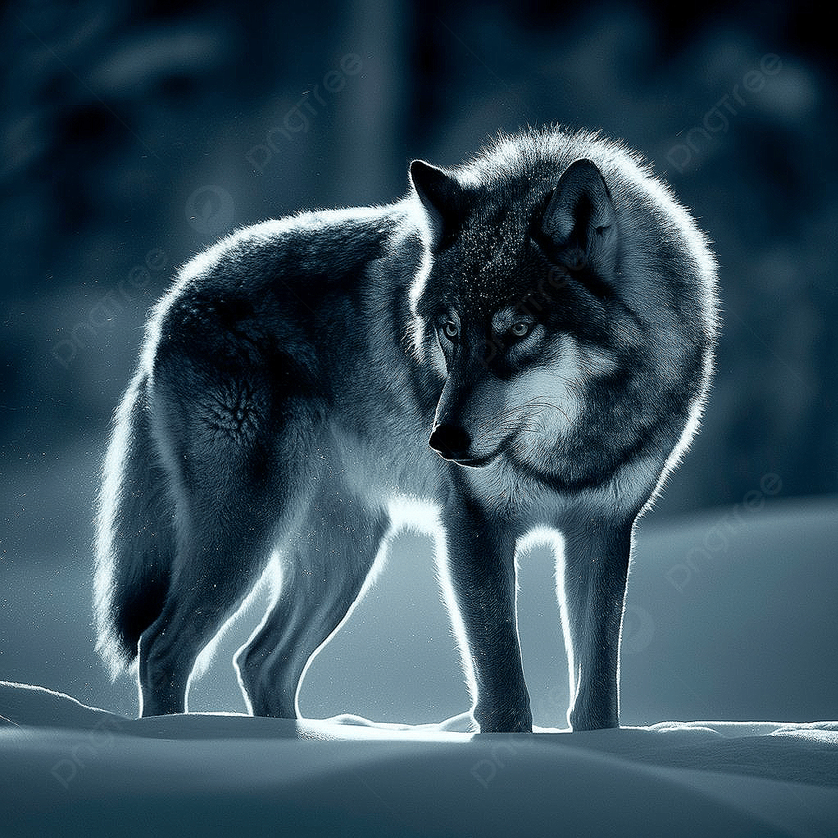 1200x1200 A Wolf Standing In The Snow, Wolf, Wolfdog, Wolfaria Background Image And Wallpaper for Free Download